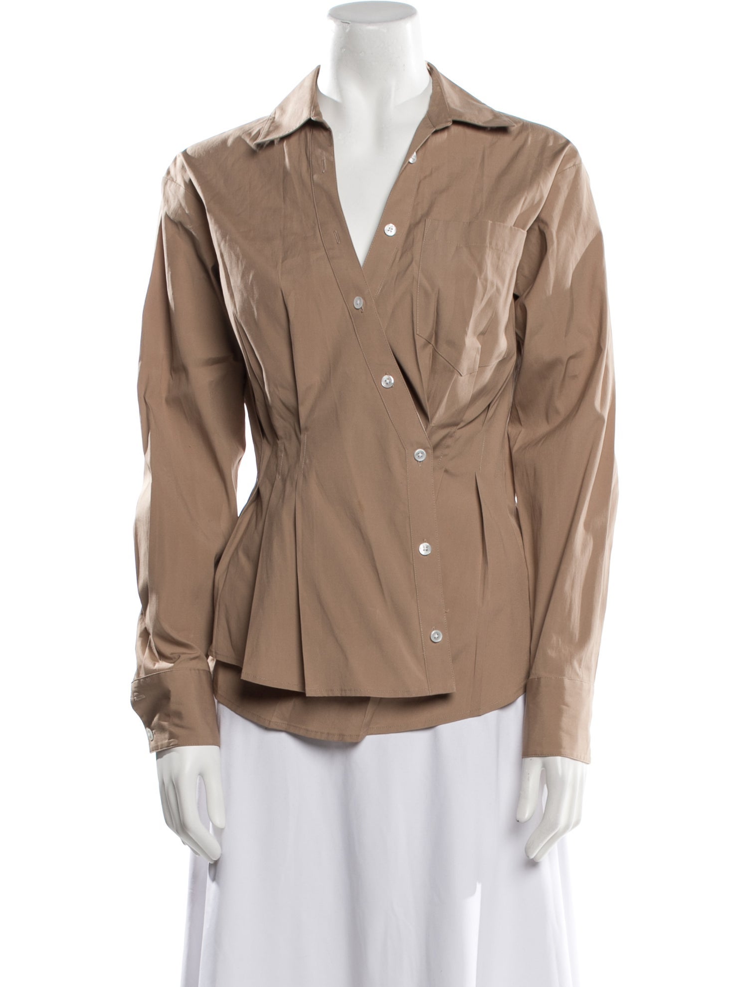 Veronica Beard Long Sleeve Button-Up Top