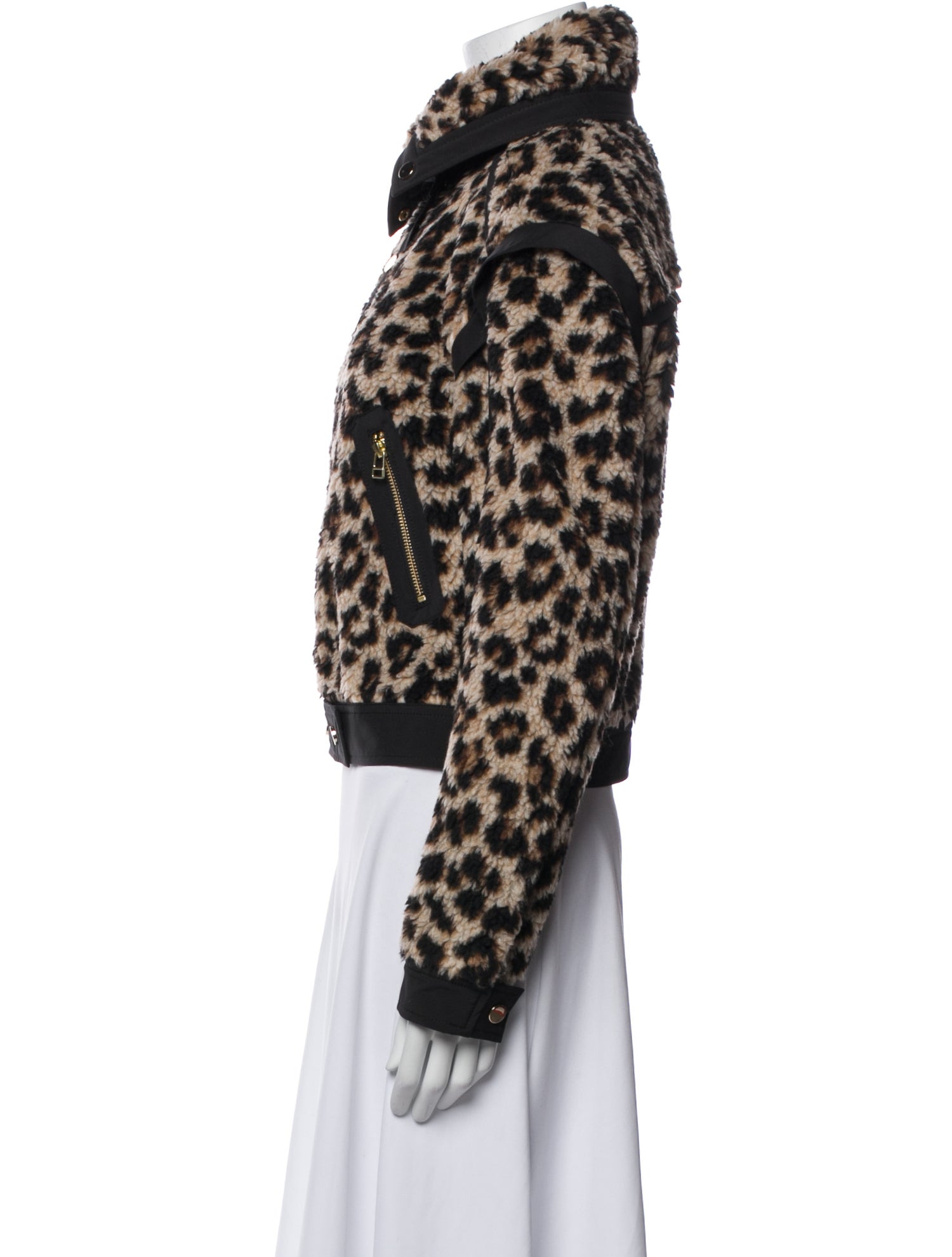 Veronica Beard Faux Fur Animal Print Faux Fur Jacket