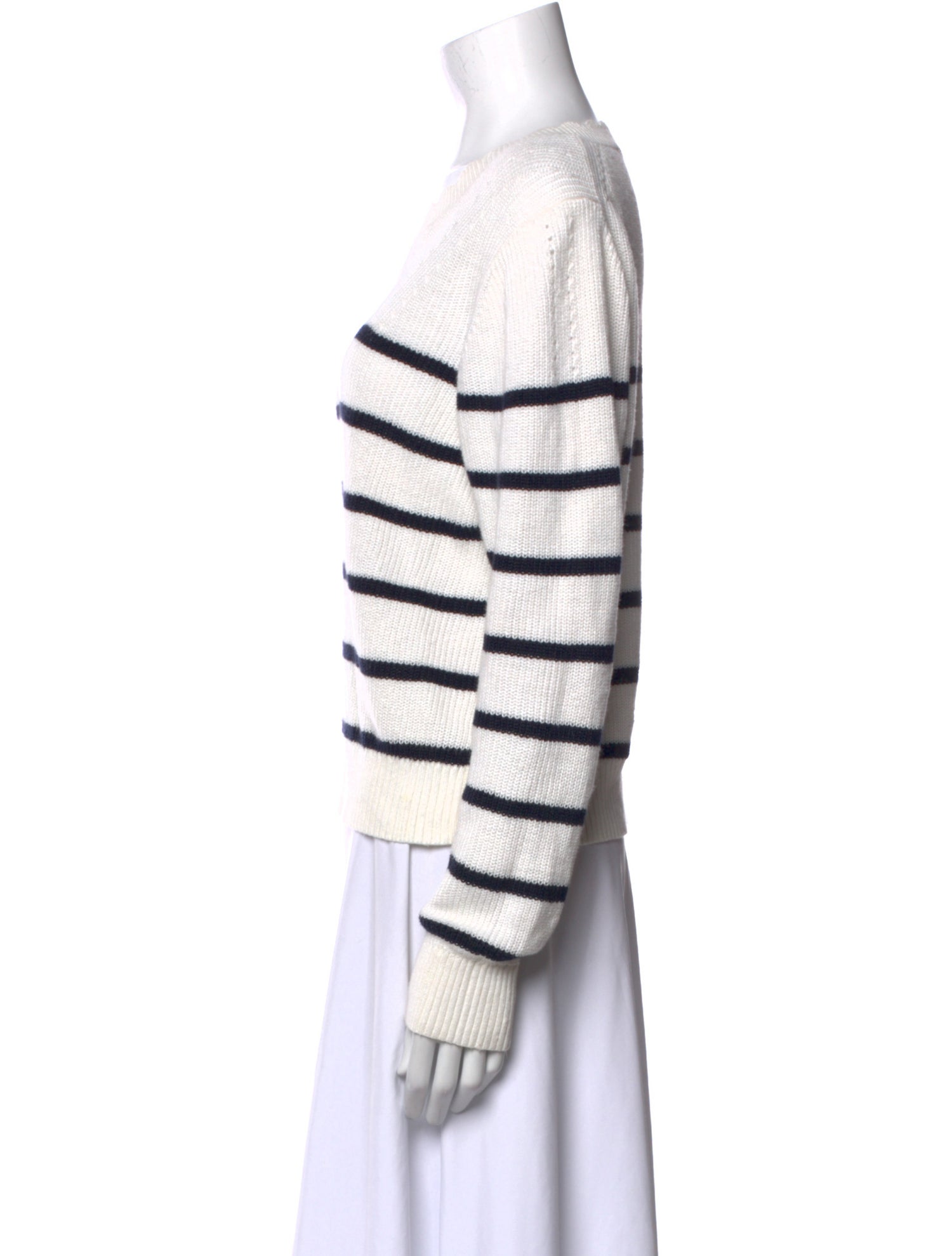 Veronica Beard Linen Striped Sweatshirt