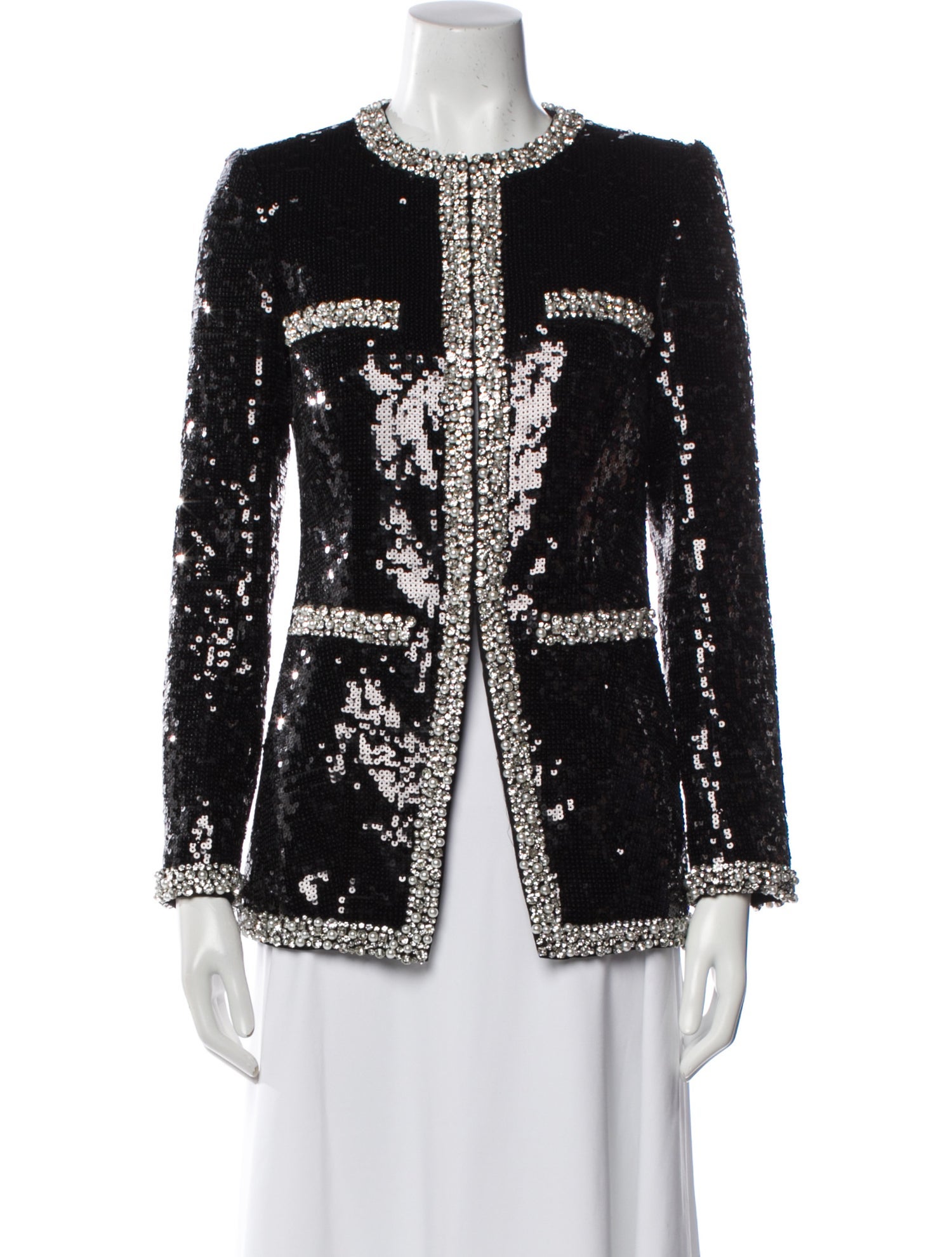 Veronica Beard Tweed Pattern Evening Jacket