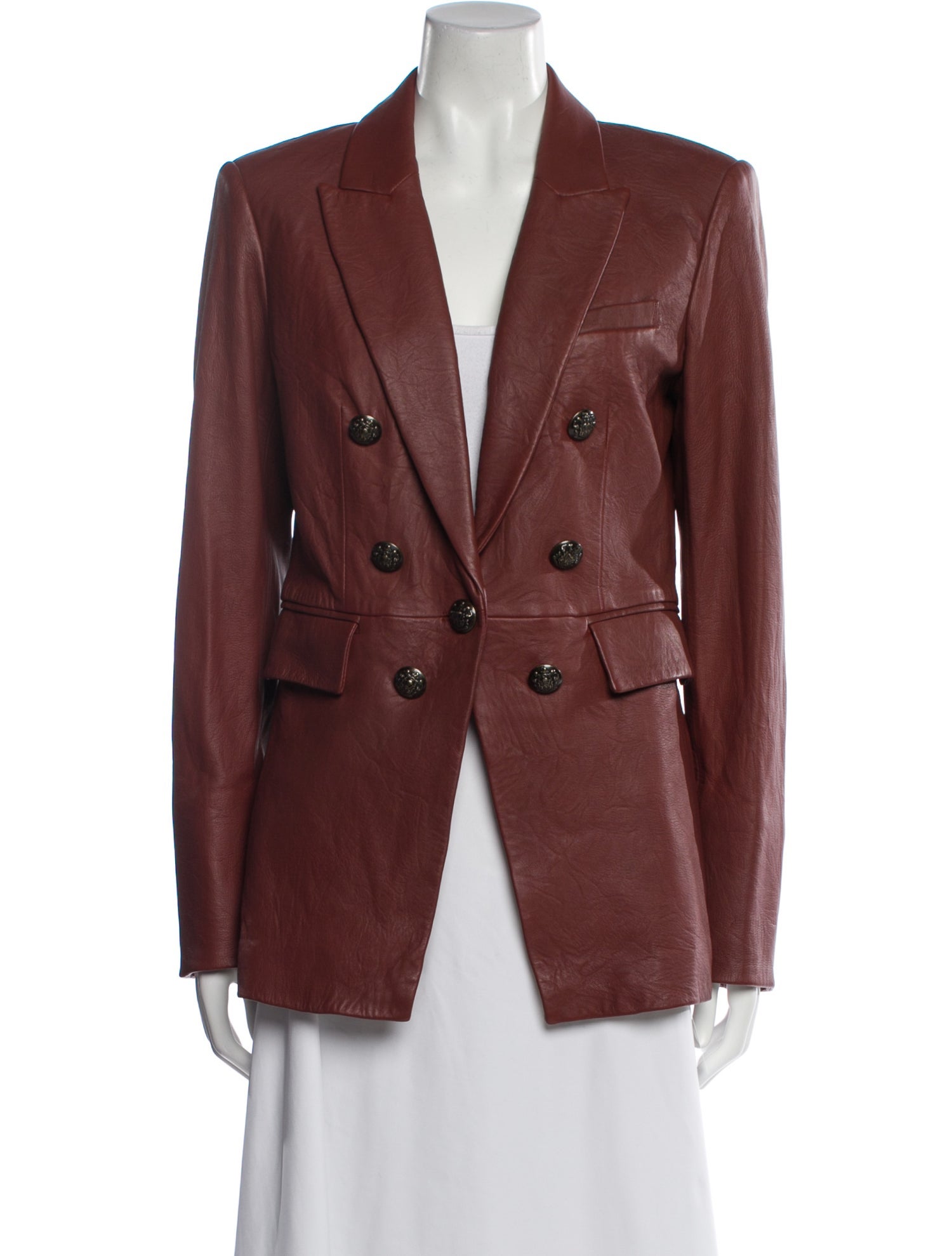 Veronica Beard Lamb Leather Blazer