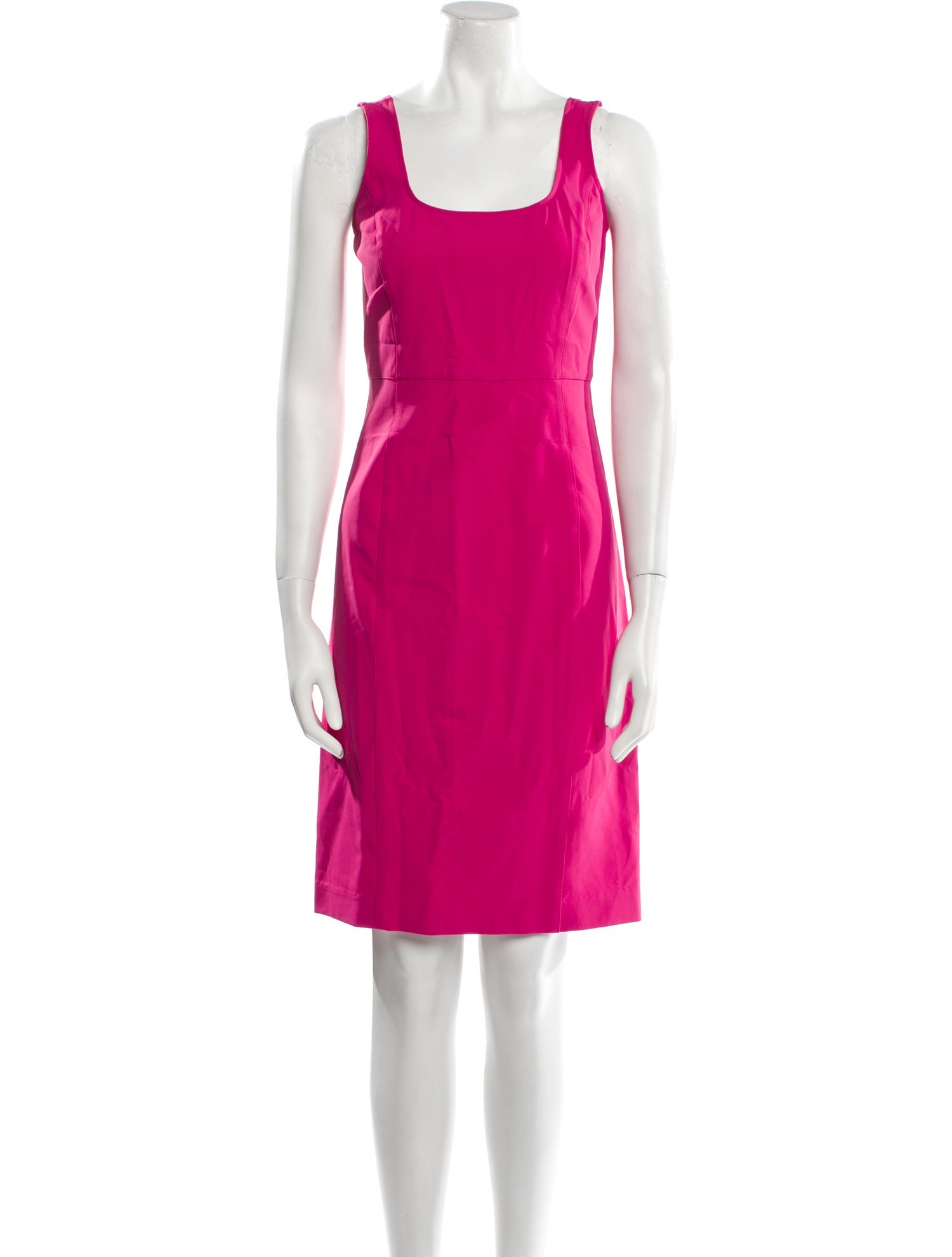 Veronica Beard Square Neckline Knee-Length Dress