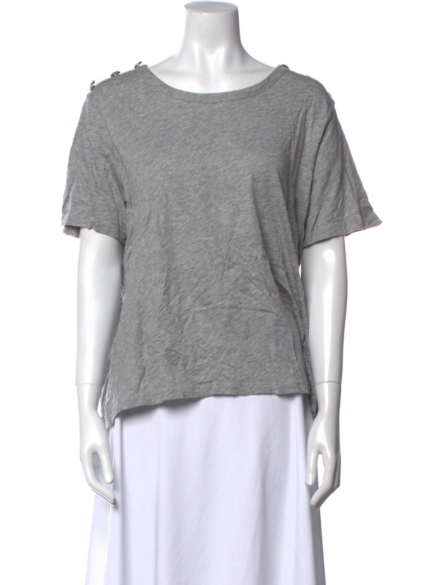 Veronica Beard Bateau Neckline Short Sleeve T-Shirt