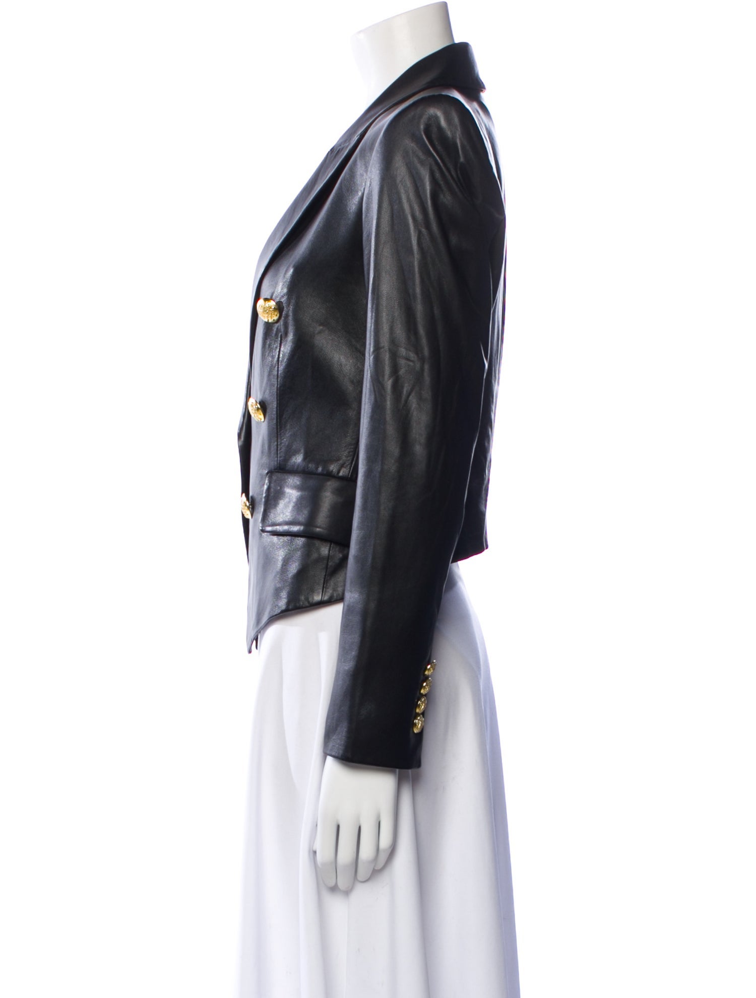 Veronica Beard Lamb Leather Blazer