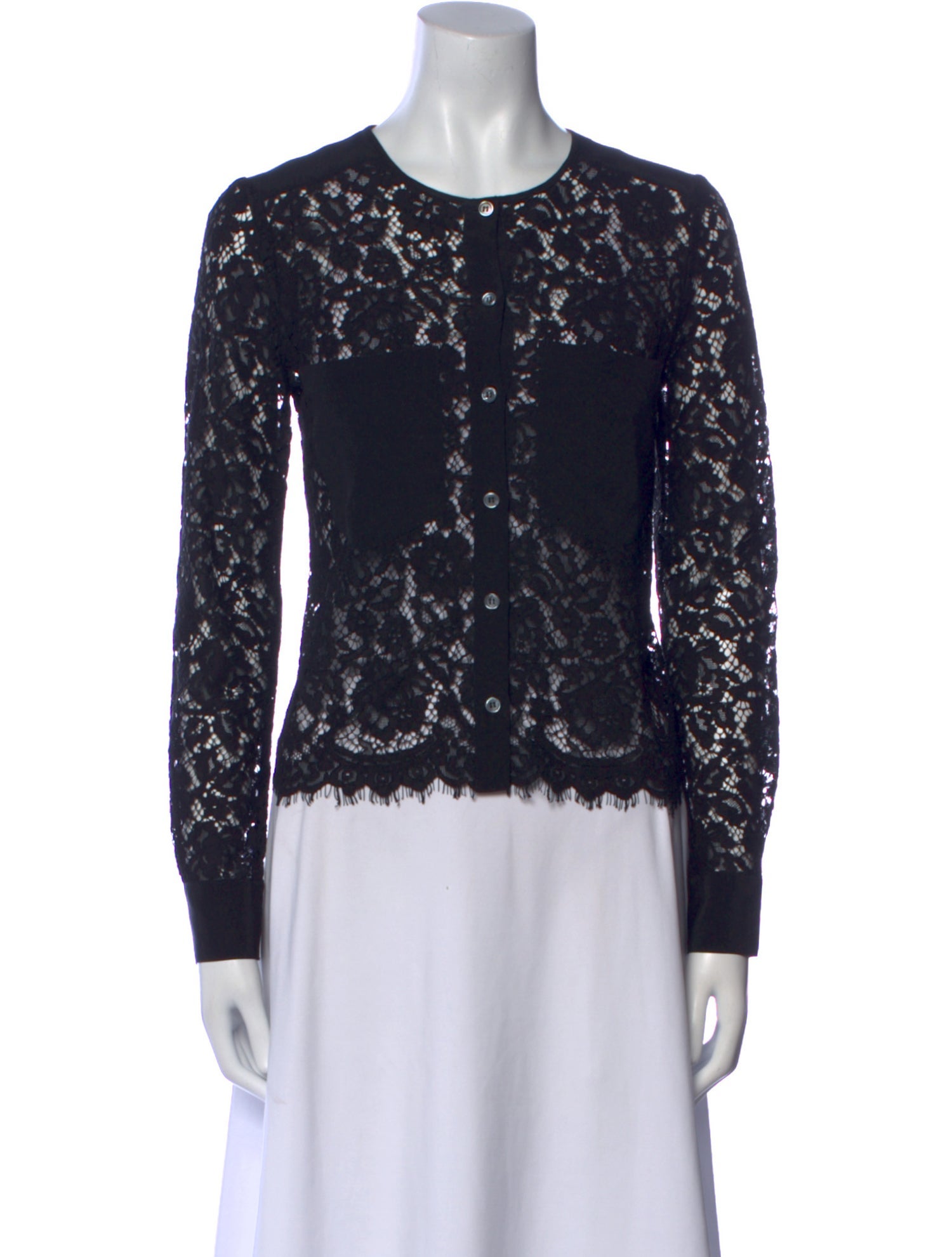 Veronica Beard Lace Lace Pattern Top