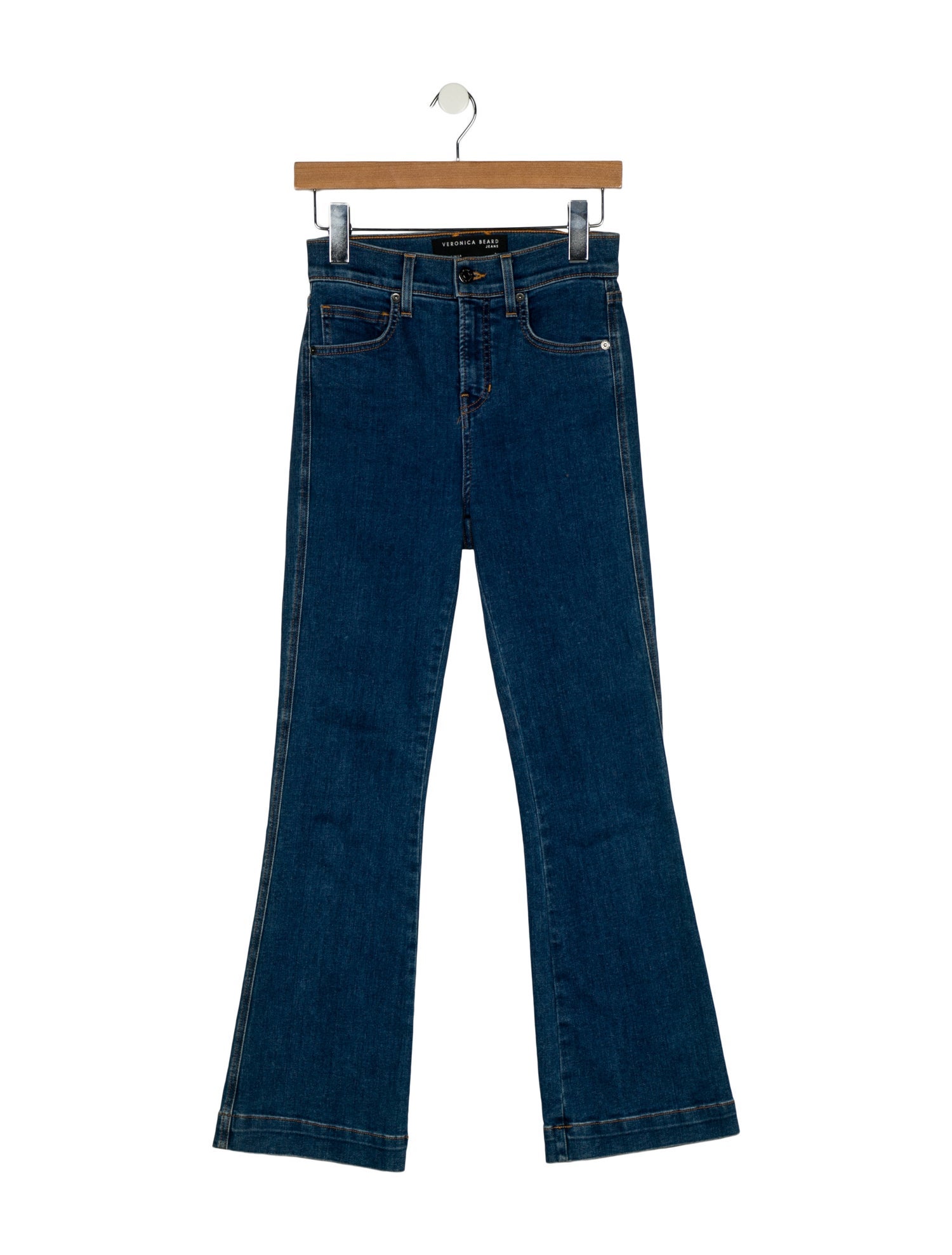 Veronica Beard Mid-Rise Wide Leg Jeans