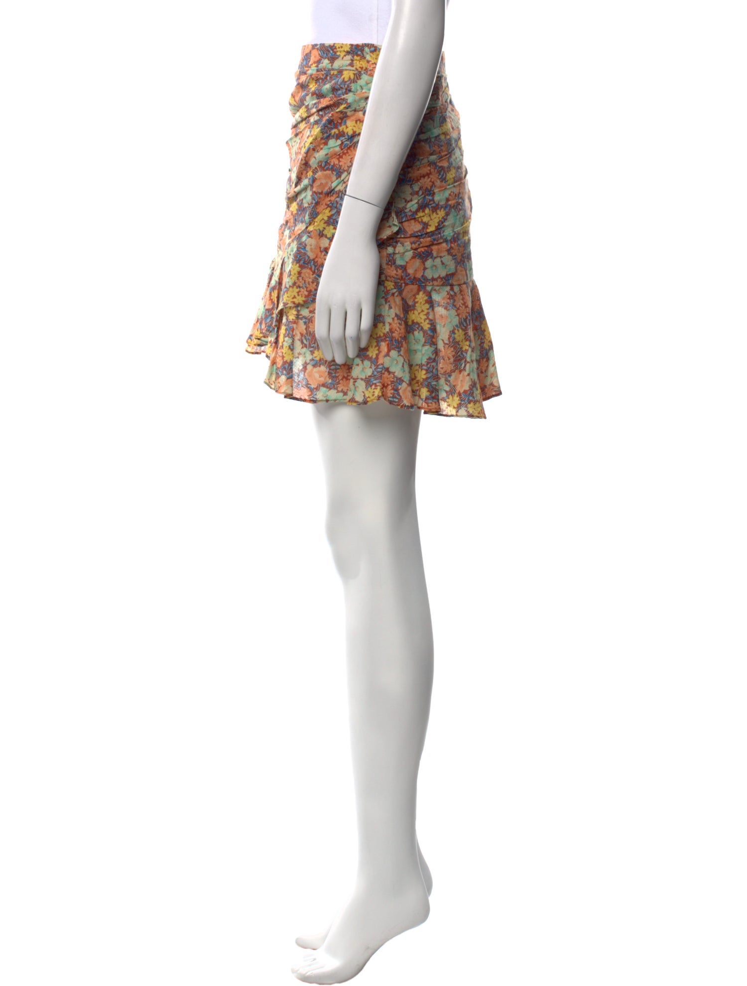 Veronica Beard Floral Print Mini Skirt