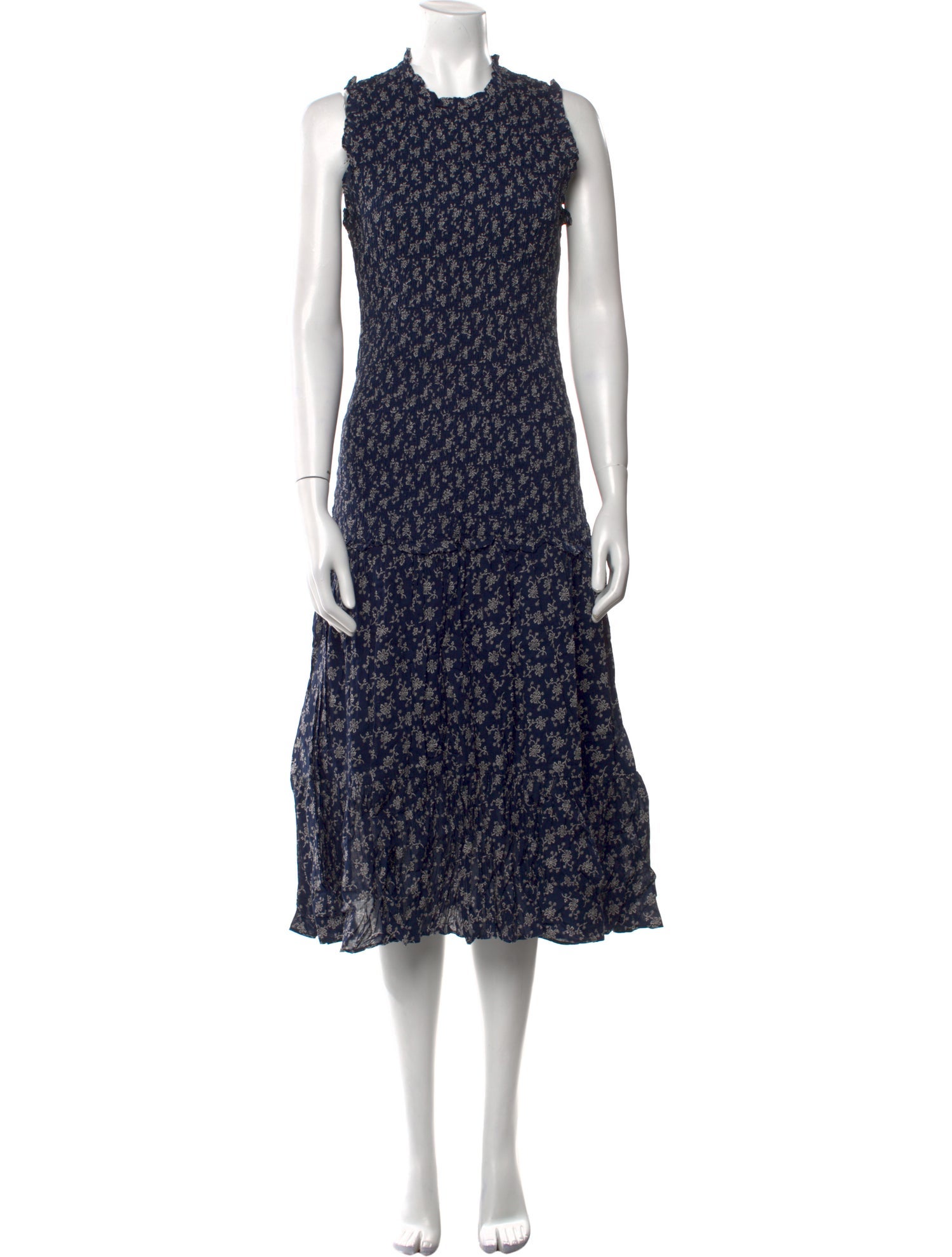 Veronica Beard Floral Print Long Dress