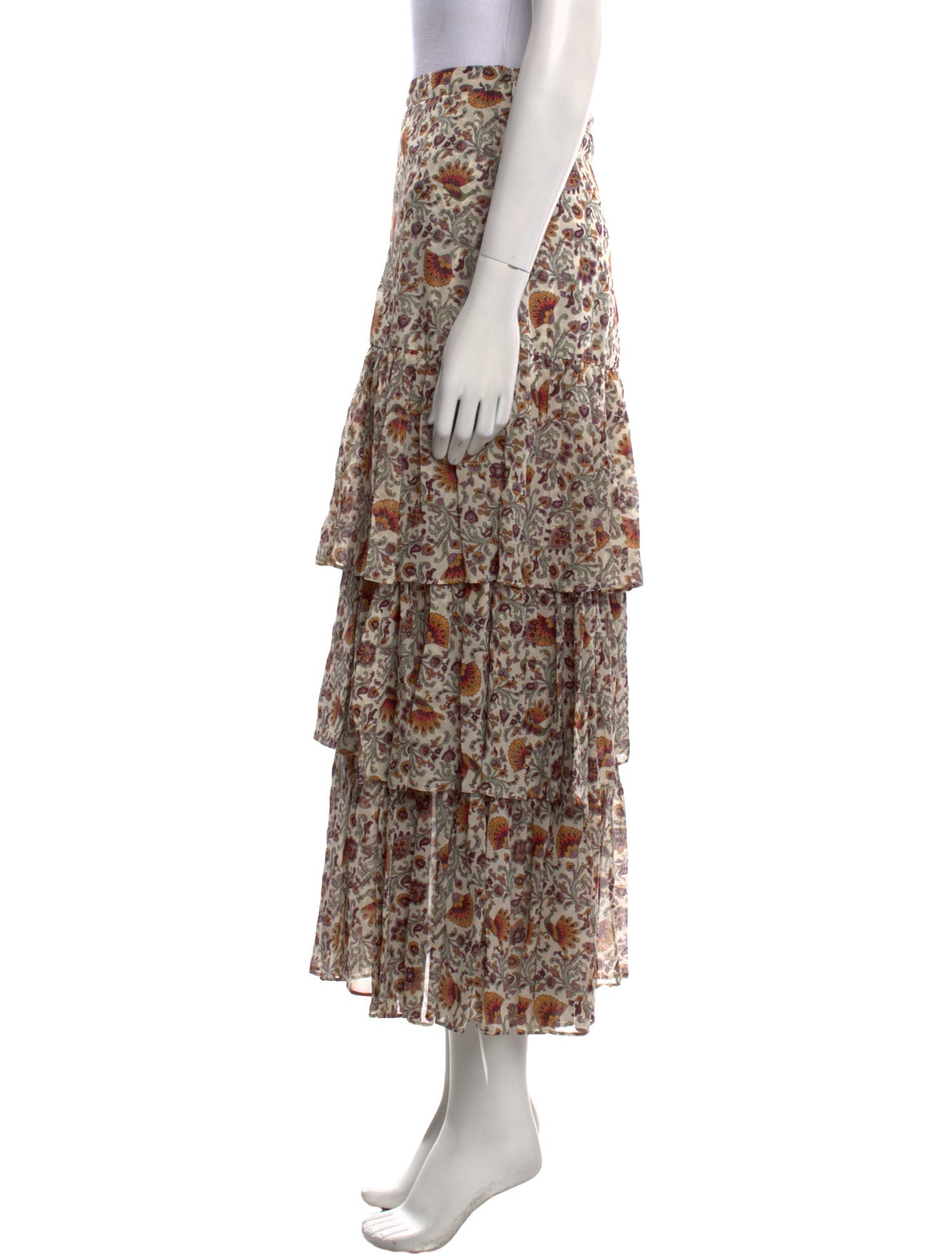 Veronica Beard Silk Midi Length Skirt