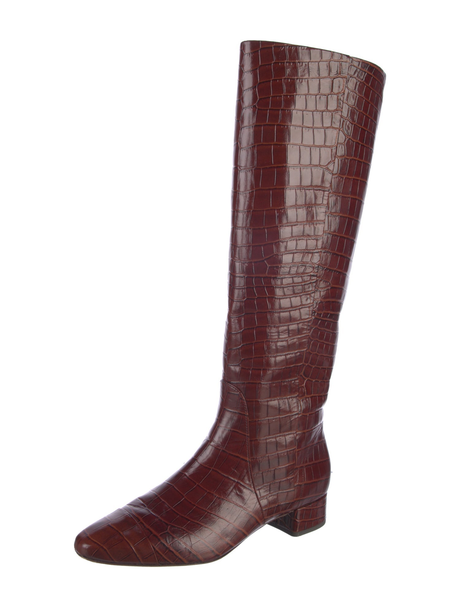 Veronica Beard Leather Patterned Riding Boots