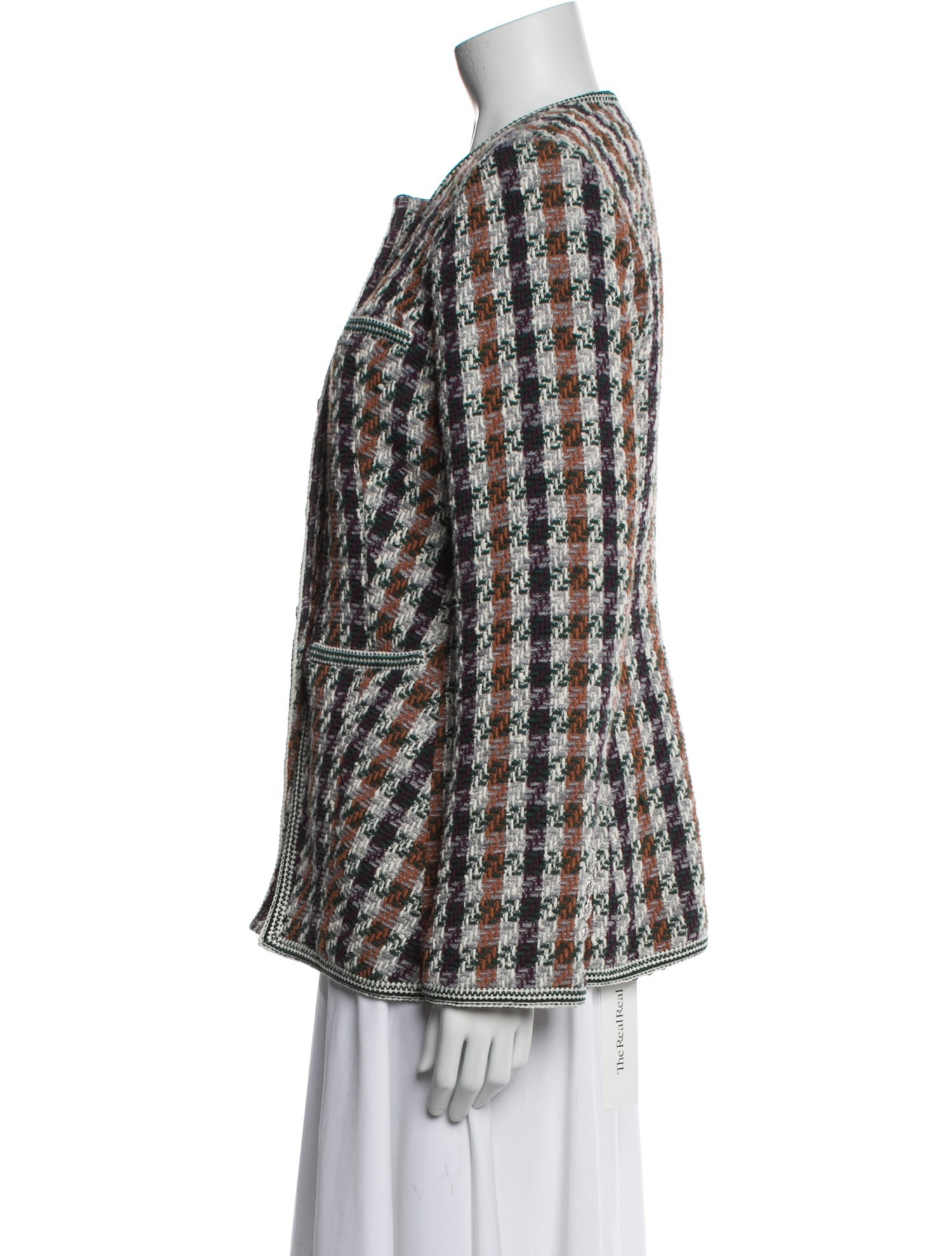 Veronica Beard Tweed Tweed Pattern Evening Jacket