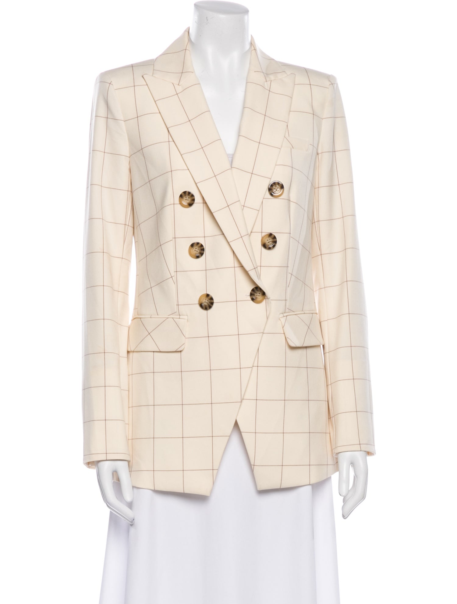 Veronica Beard Plaid Print Blazer