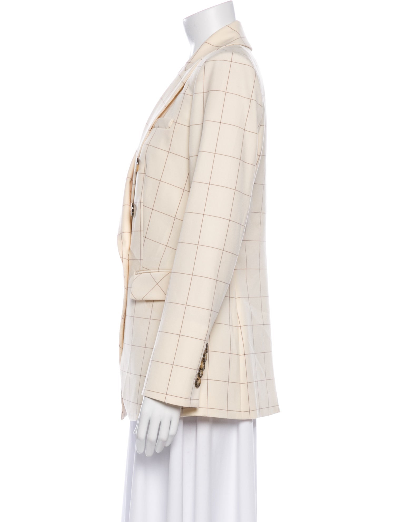 Veronica Beard Plaid Print Blazer