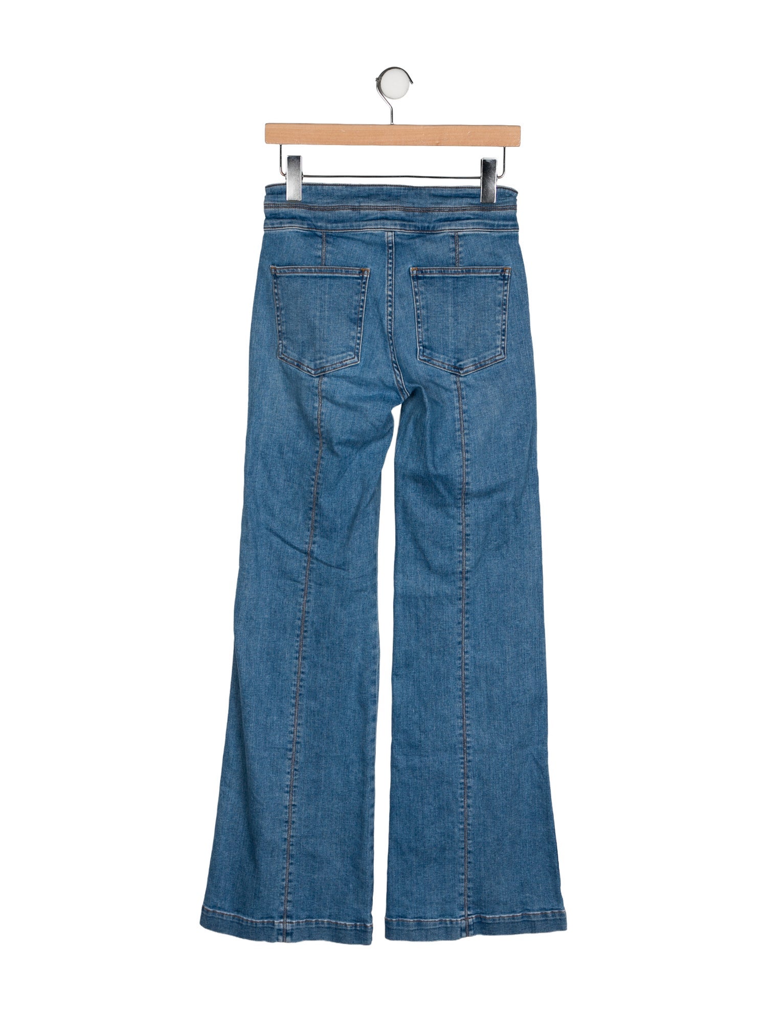 Veronica Beard Mid-Rise Wide Leg Jeans