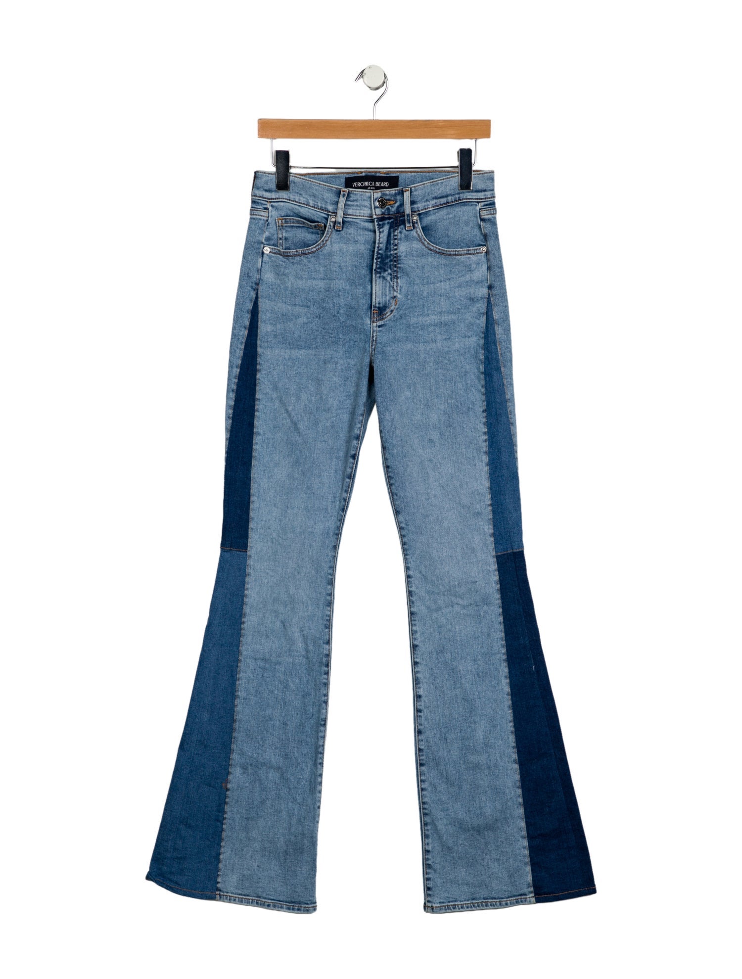 Veronica Beard Mid-Rise Wide Leg Jeans