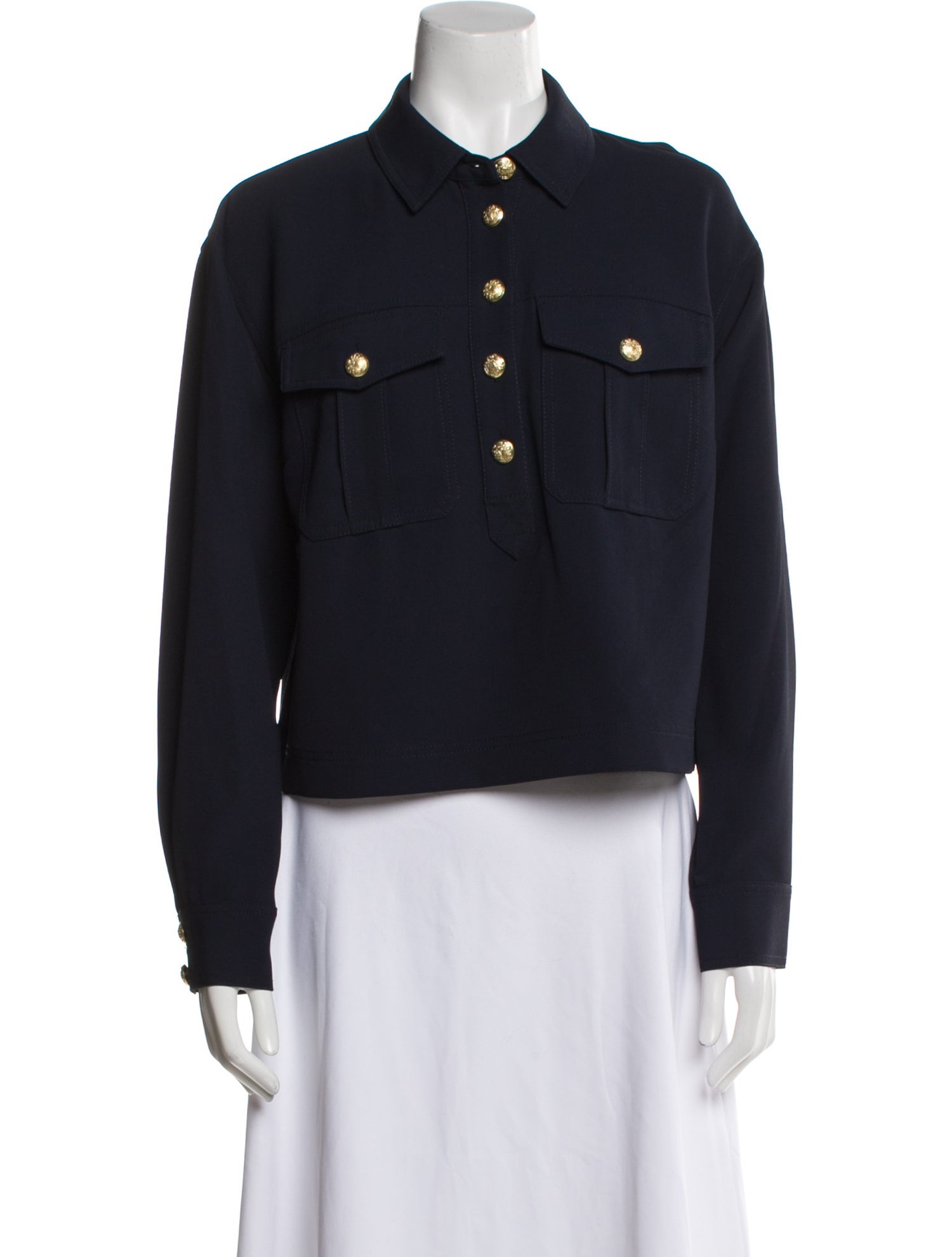 Veronica Beard Long Sleeve Button-Up Top