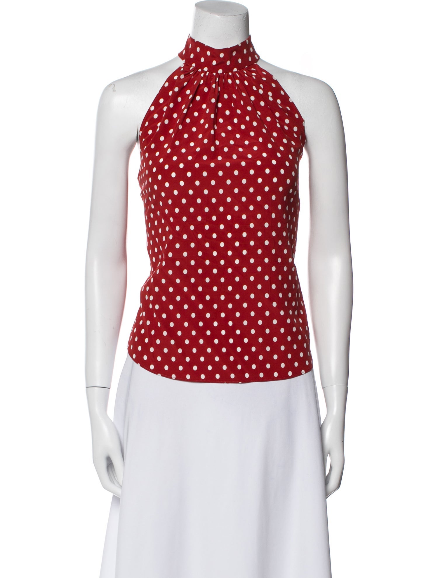 Veronica Beard Silk Polka Dot Print Blouse