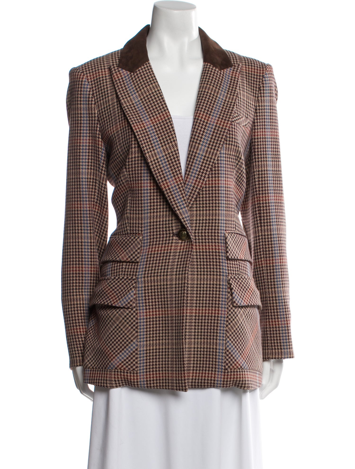 Veronica Beard Houndstooth Print Blazer