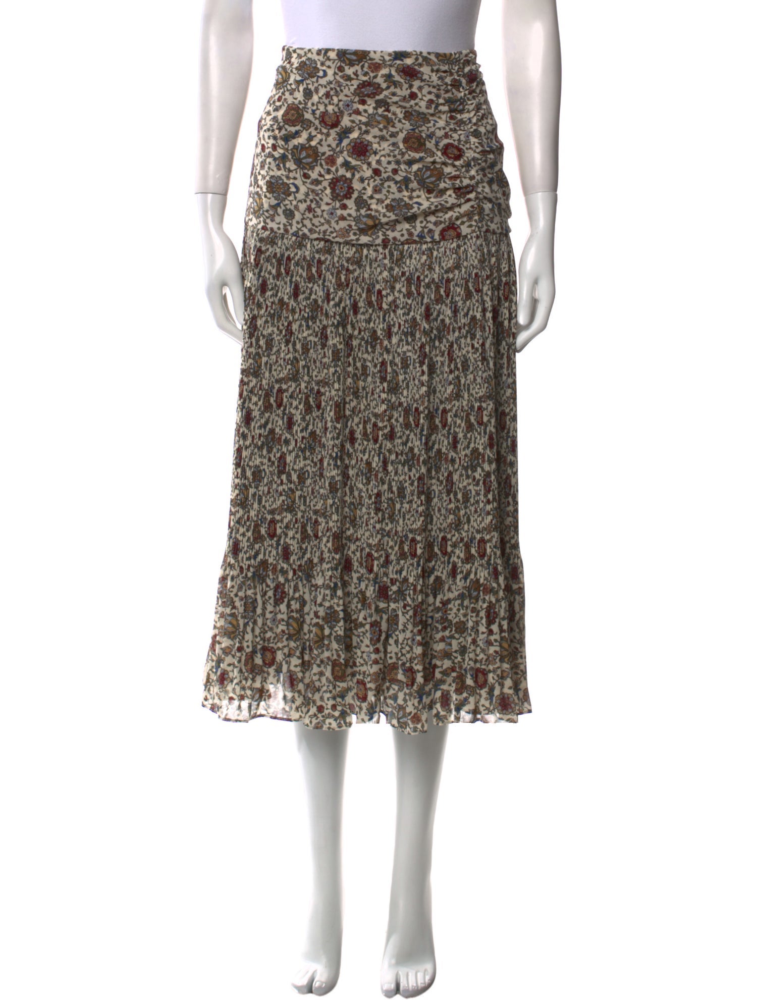 Veronica Beard Printed Midi Length Skirt