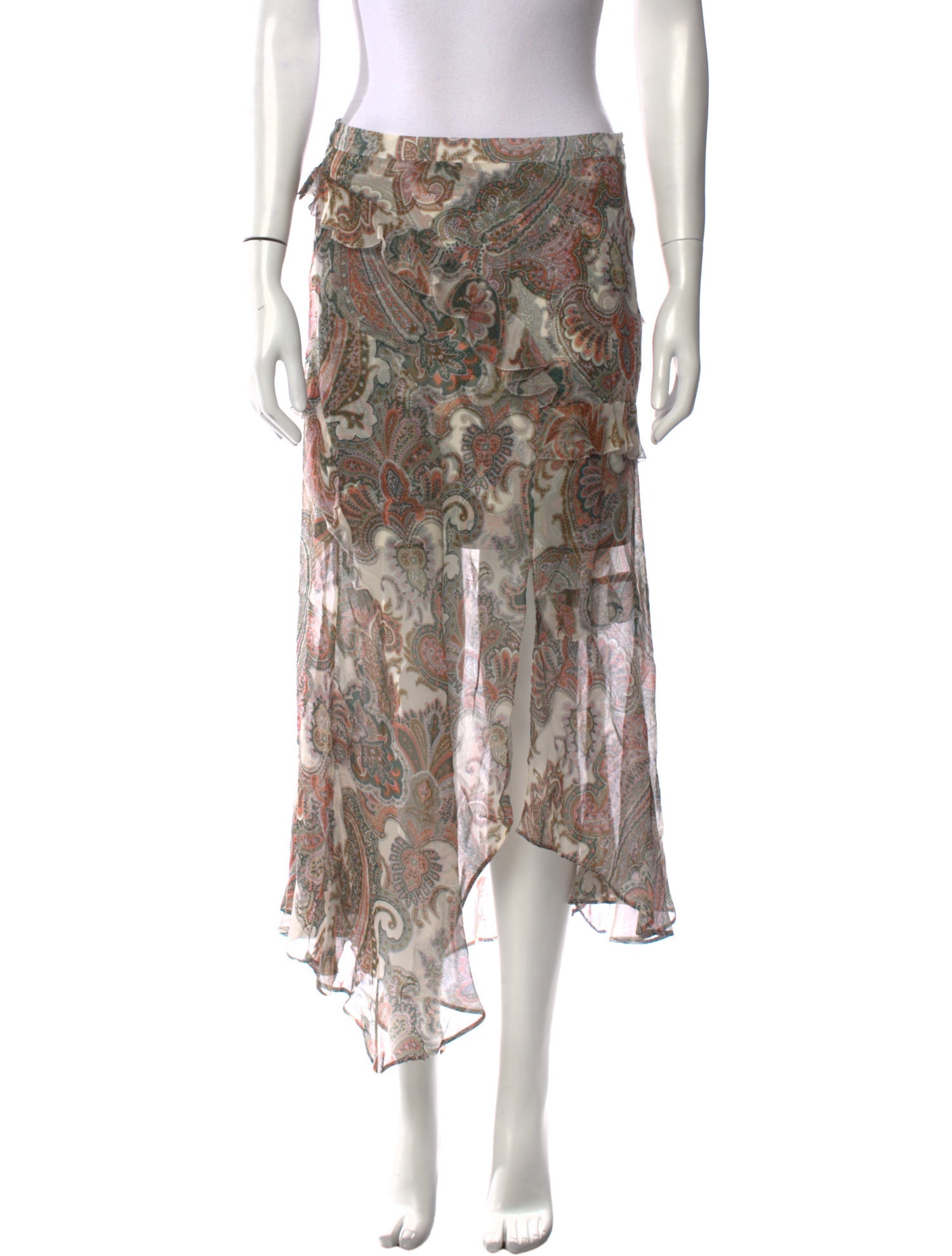 Veronica Beard Silk Midi Length Skirt