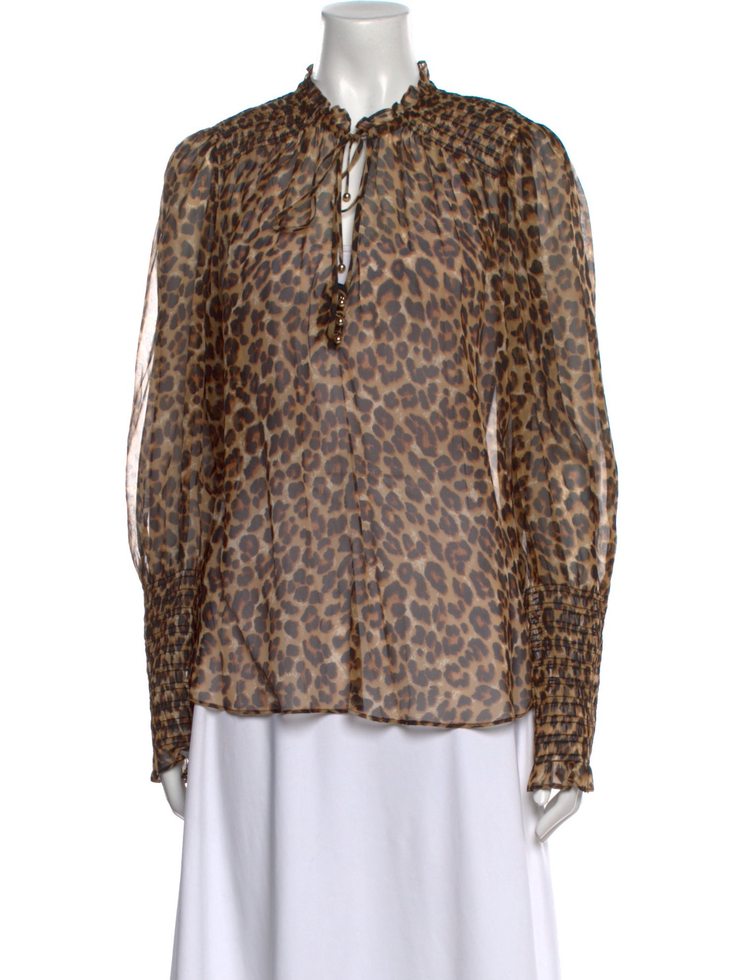 Veronica Beard Silk Animal Print Blouse w/ Tags