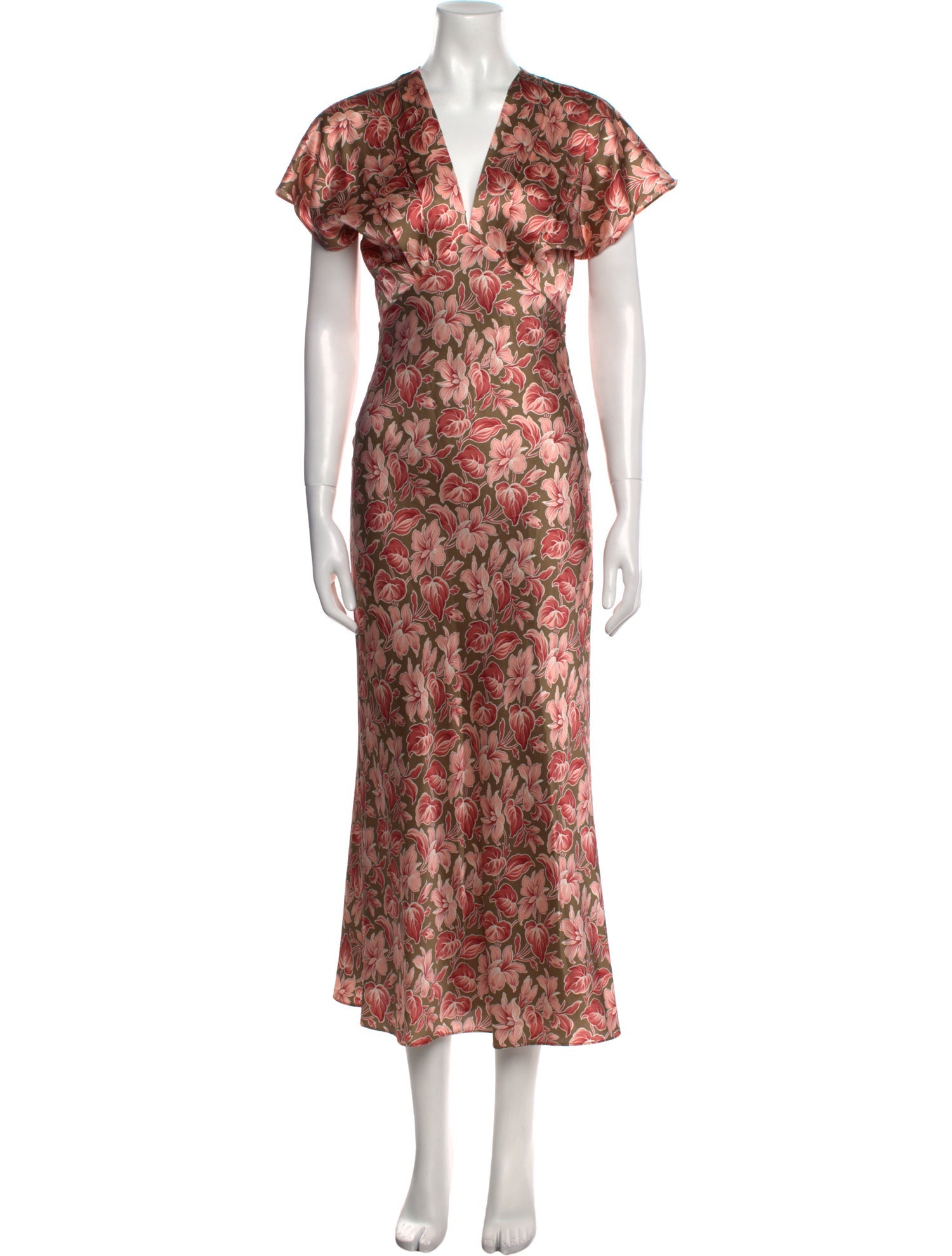 Veronica Beard Floral Print Long Dress
