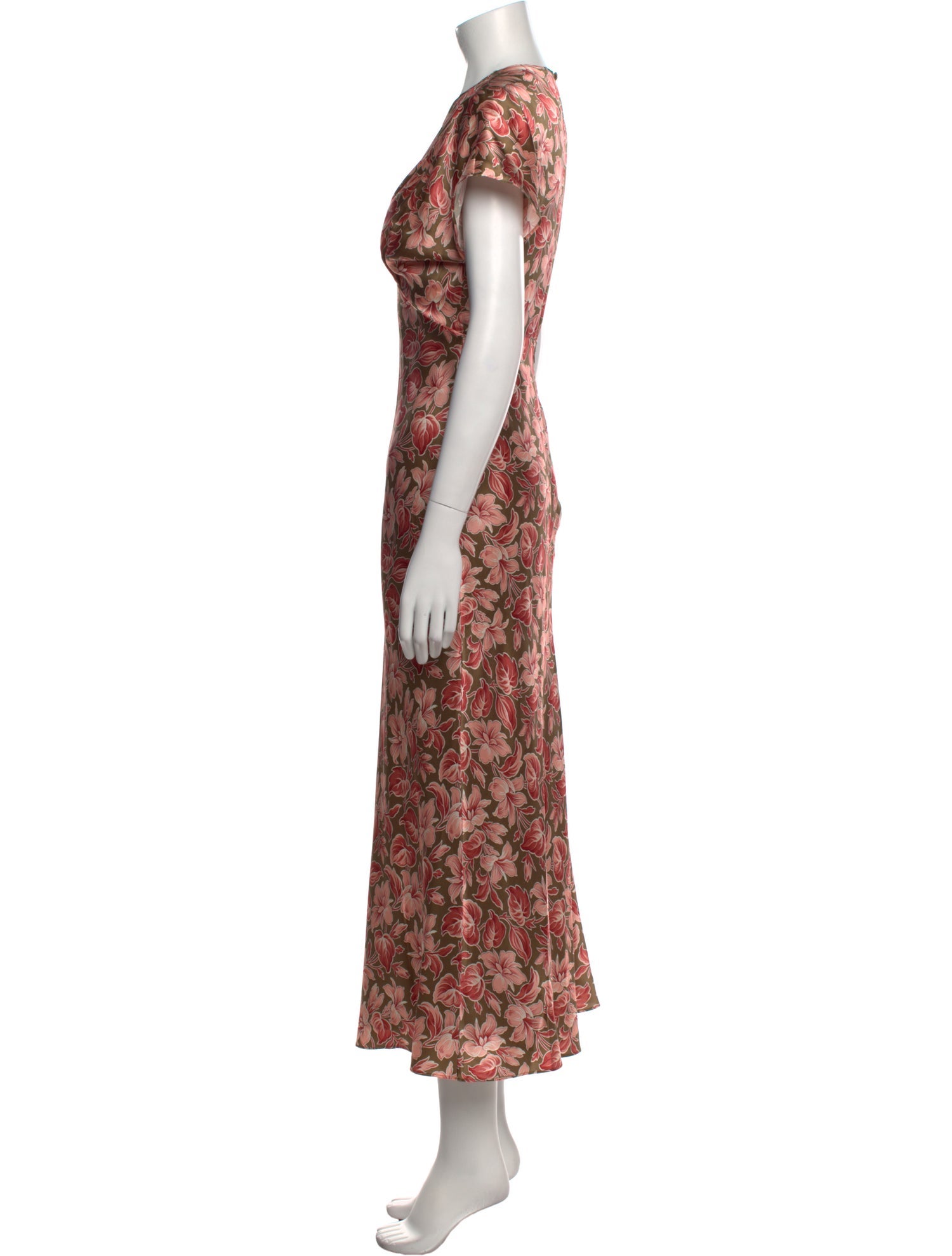 Veronica Beard Floral Print Long Dress