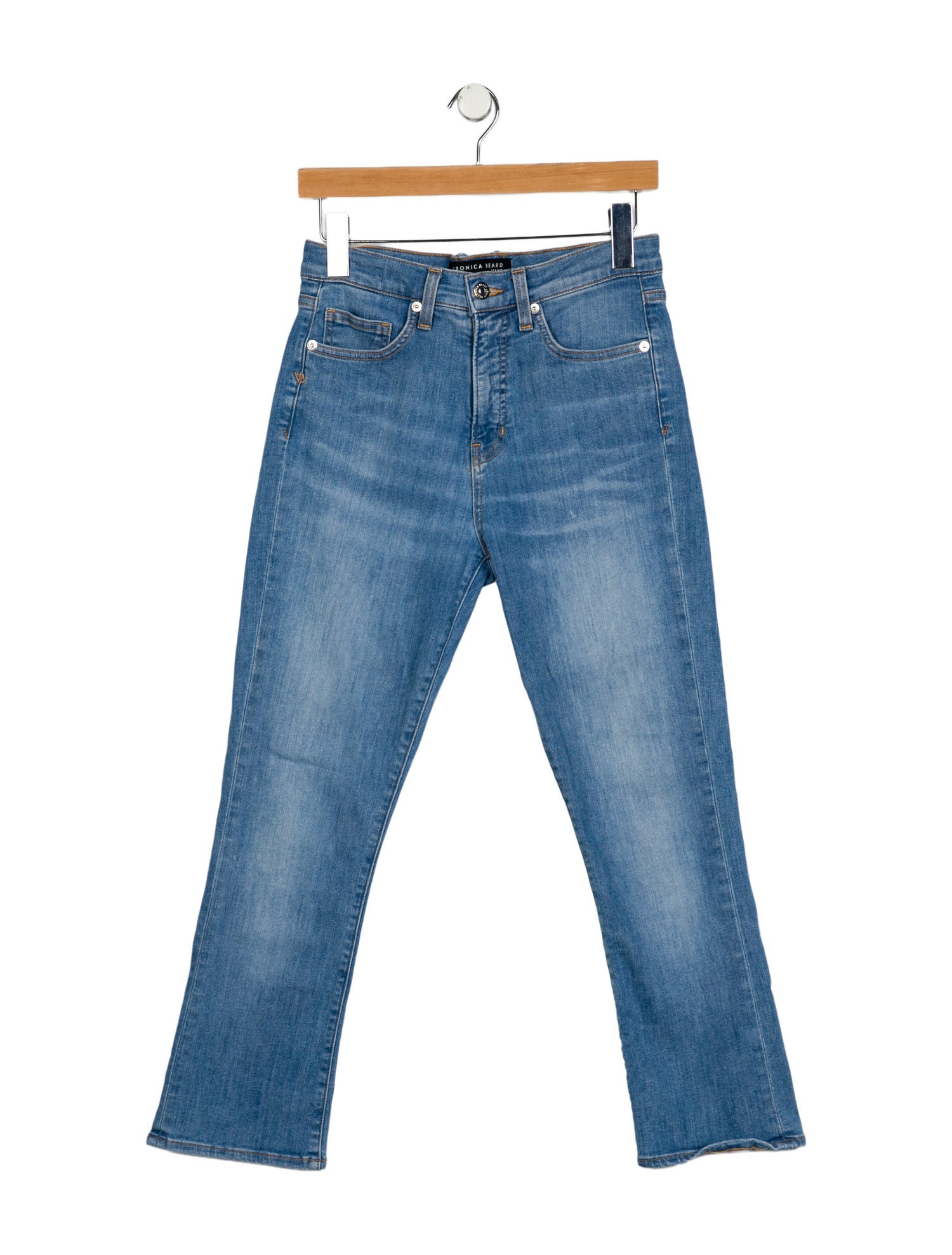 Veronica Beard Mid-Rise Straight Leg Jeans