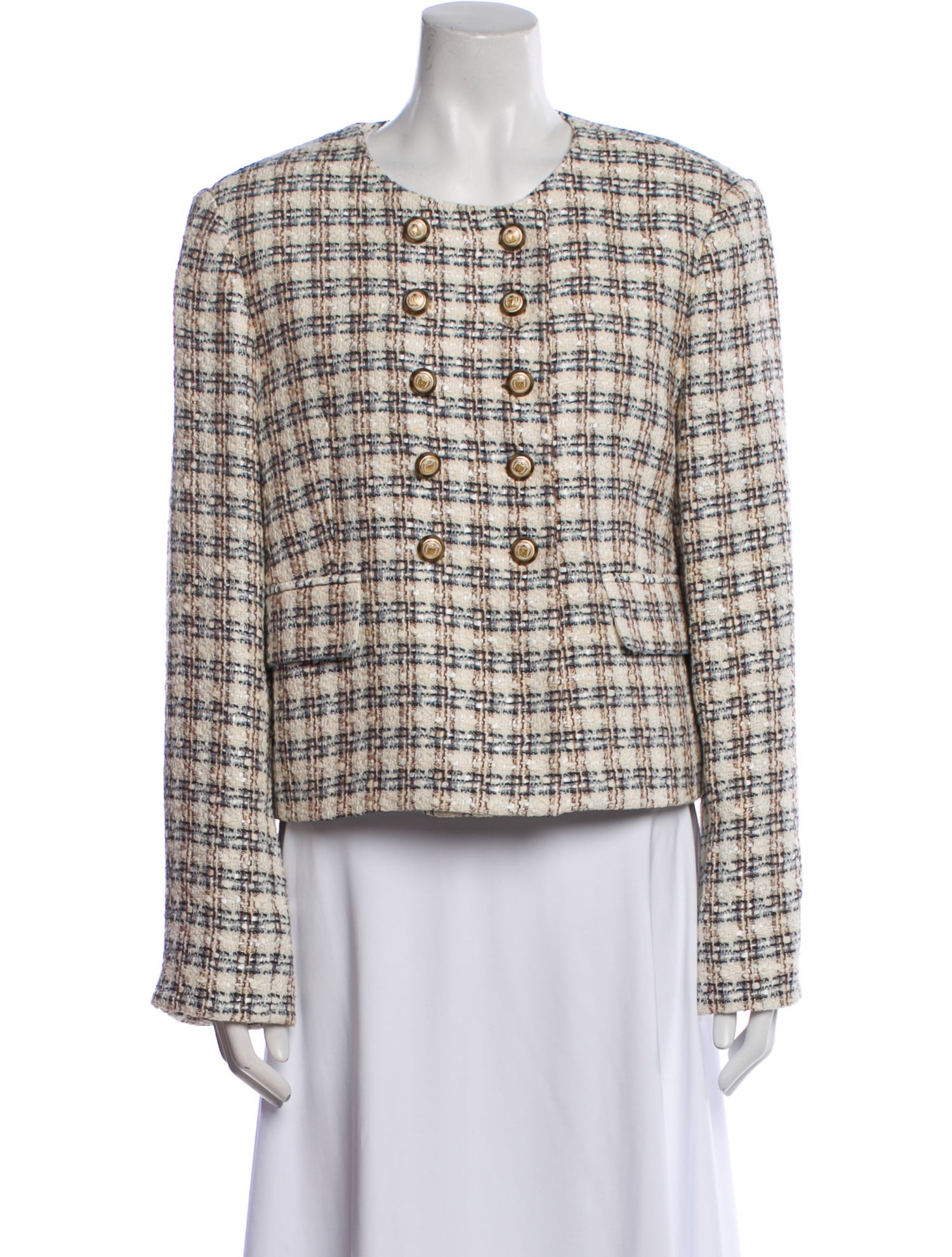 Veronica Beard Tweed Tweed Pattern Jacket