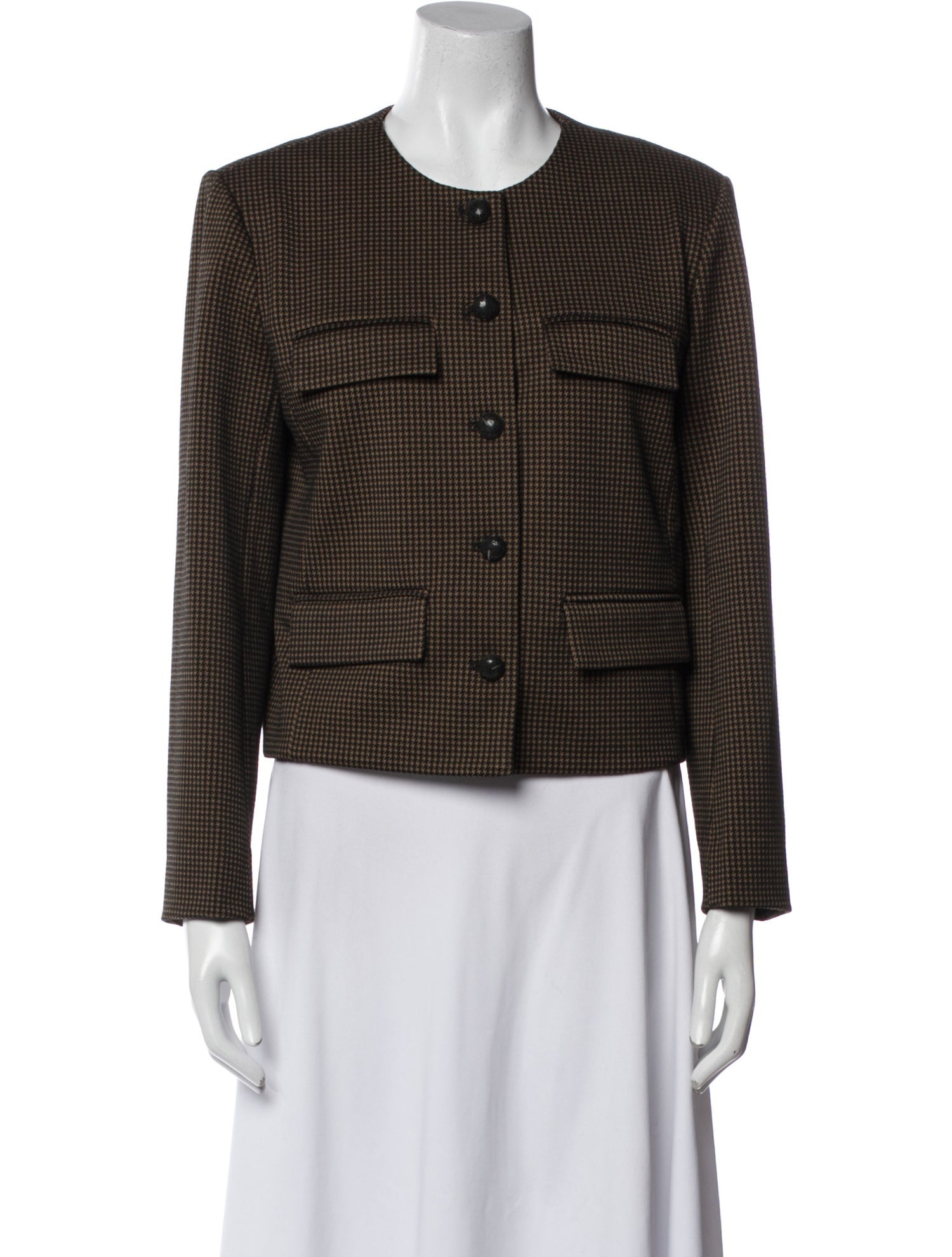 Veronica Beard Plaid Print Jacket