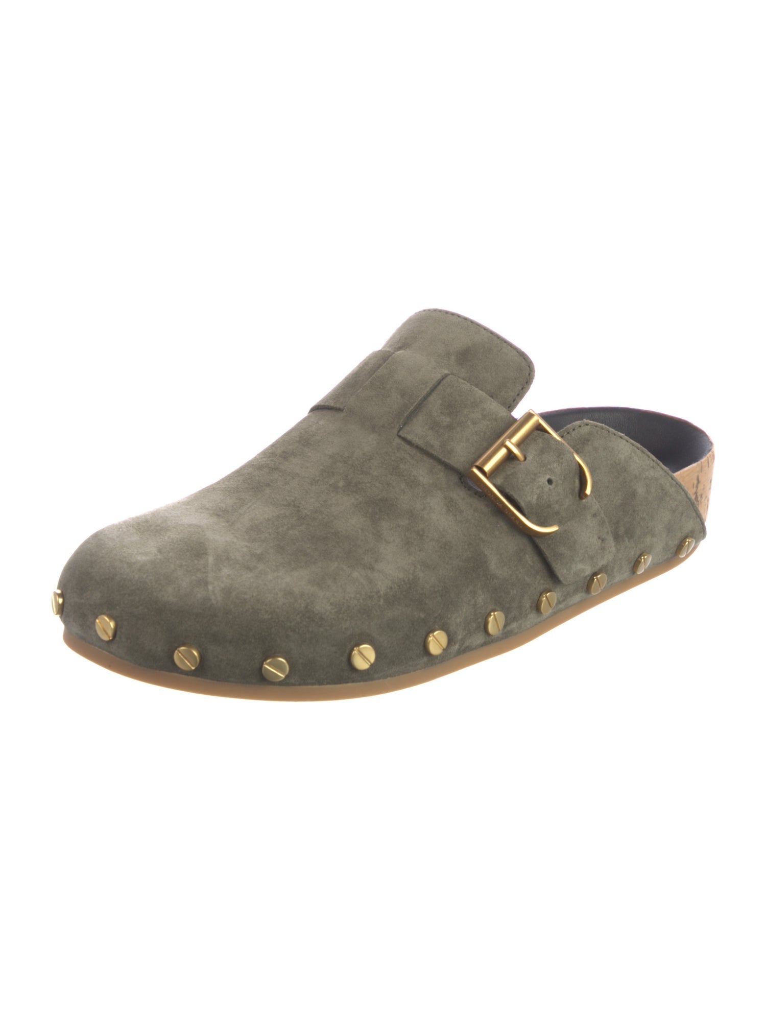 Veronica Beard Suede Studded Accents Mules