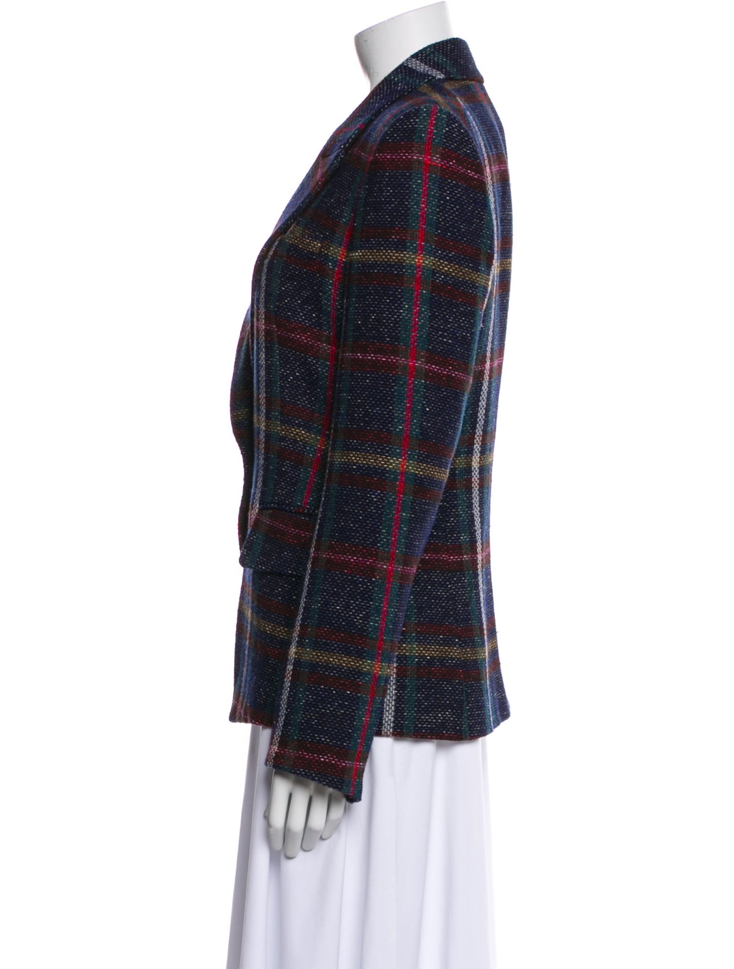 Veronica Beard Plaid Print Blazer