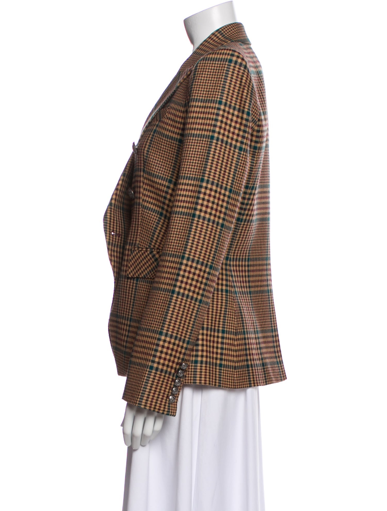 Veronica Beard Plaid Print Blazer