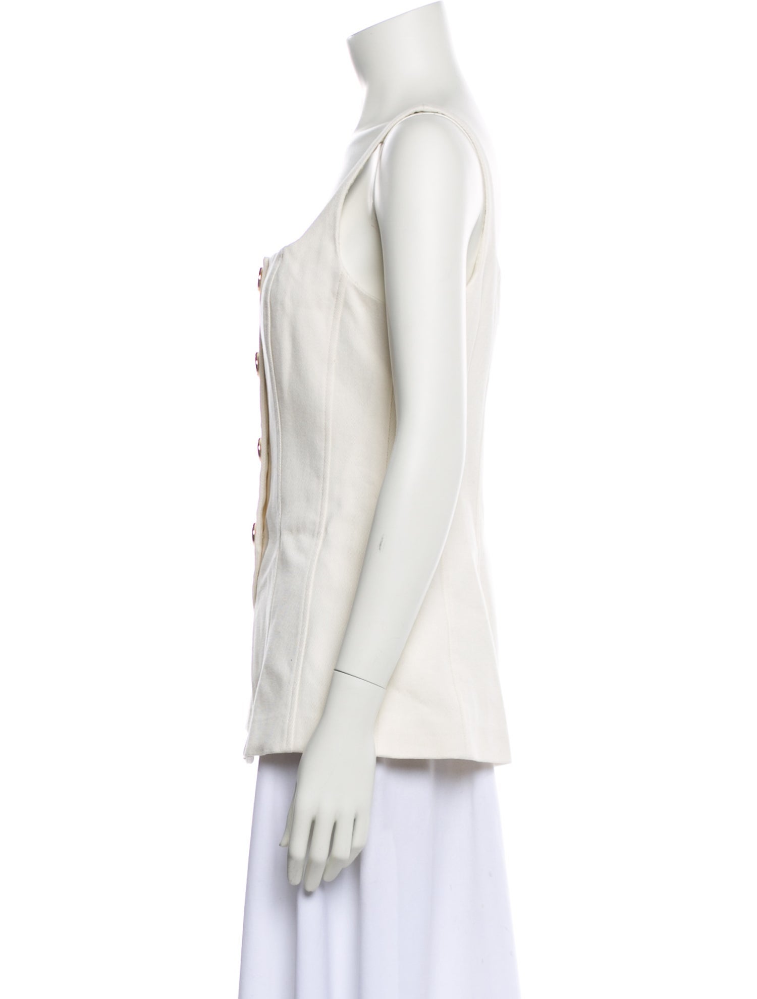 Veronica Beard Square Neckline Sleeveless Top