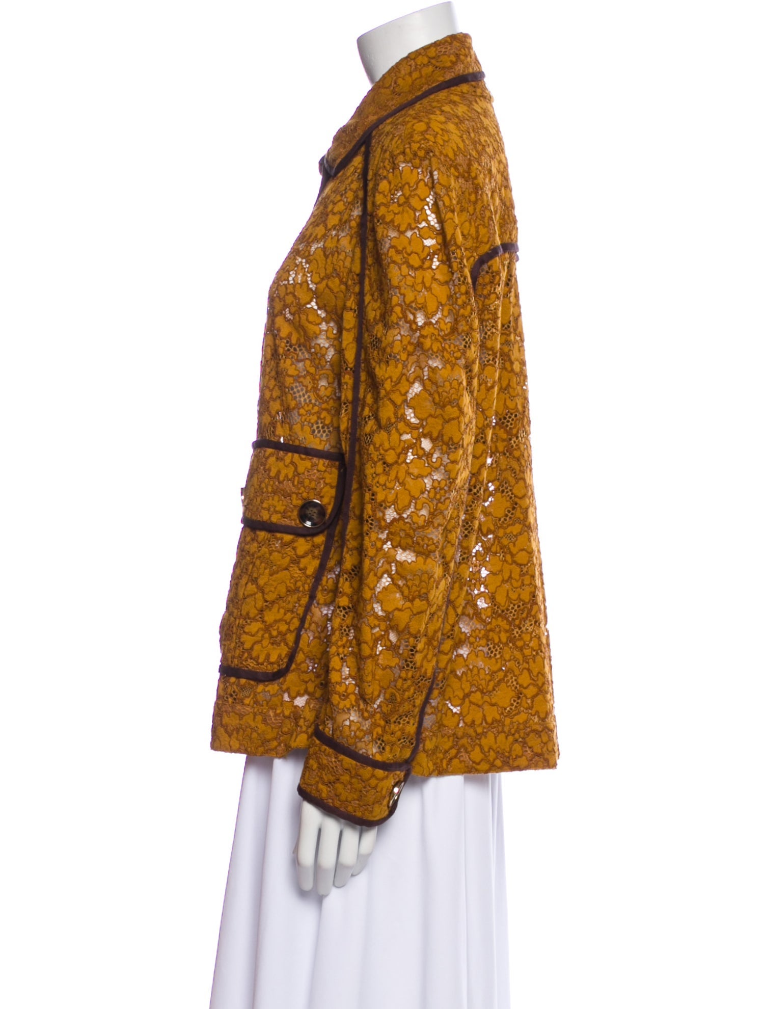 Veronica Beard Lace Pattern Utility Jacket