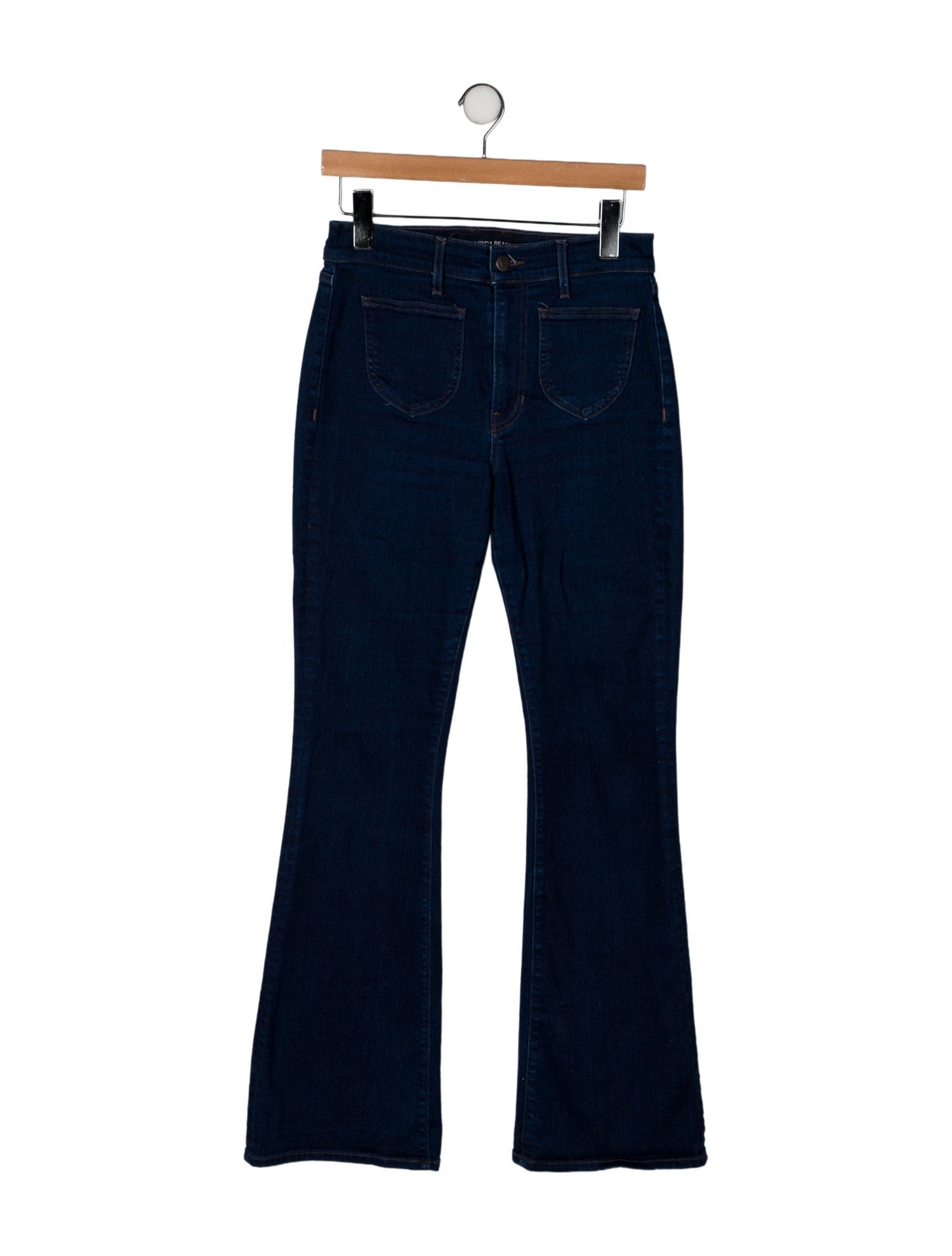 Veronica Beard Mid-Rise Wide Leg Jeans
