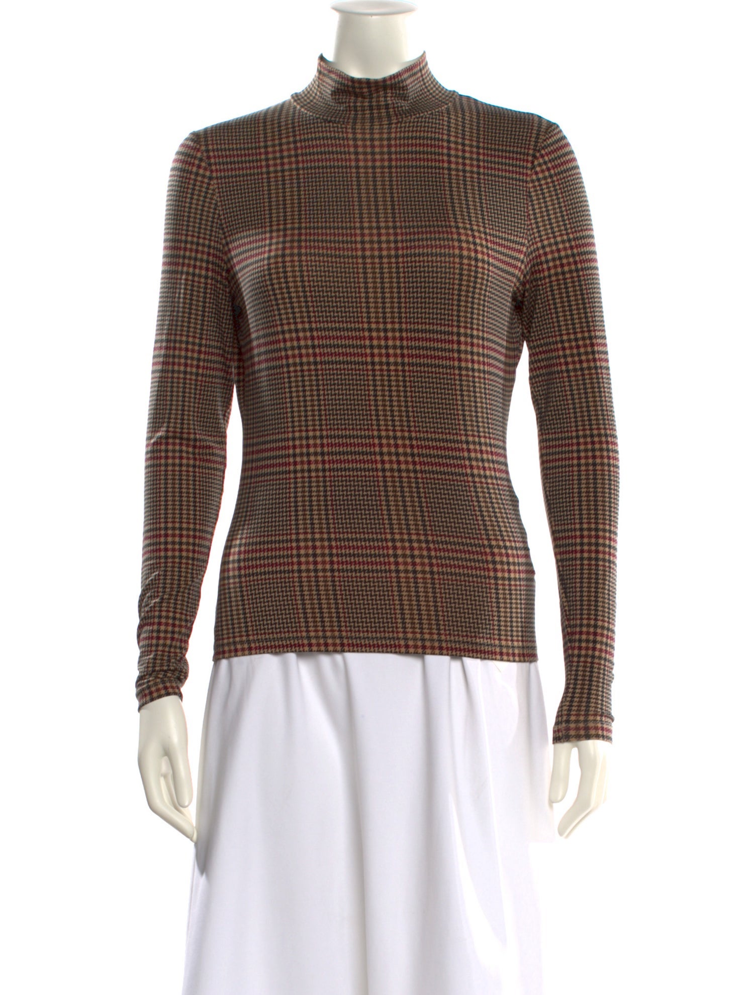 Veronica Beard Mock Neck Long Sleeve Top