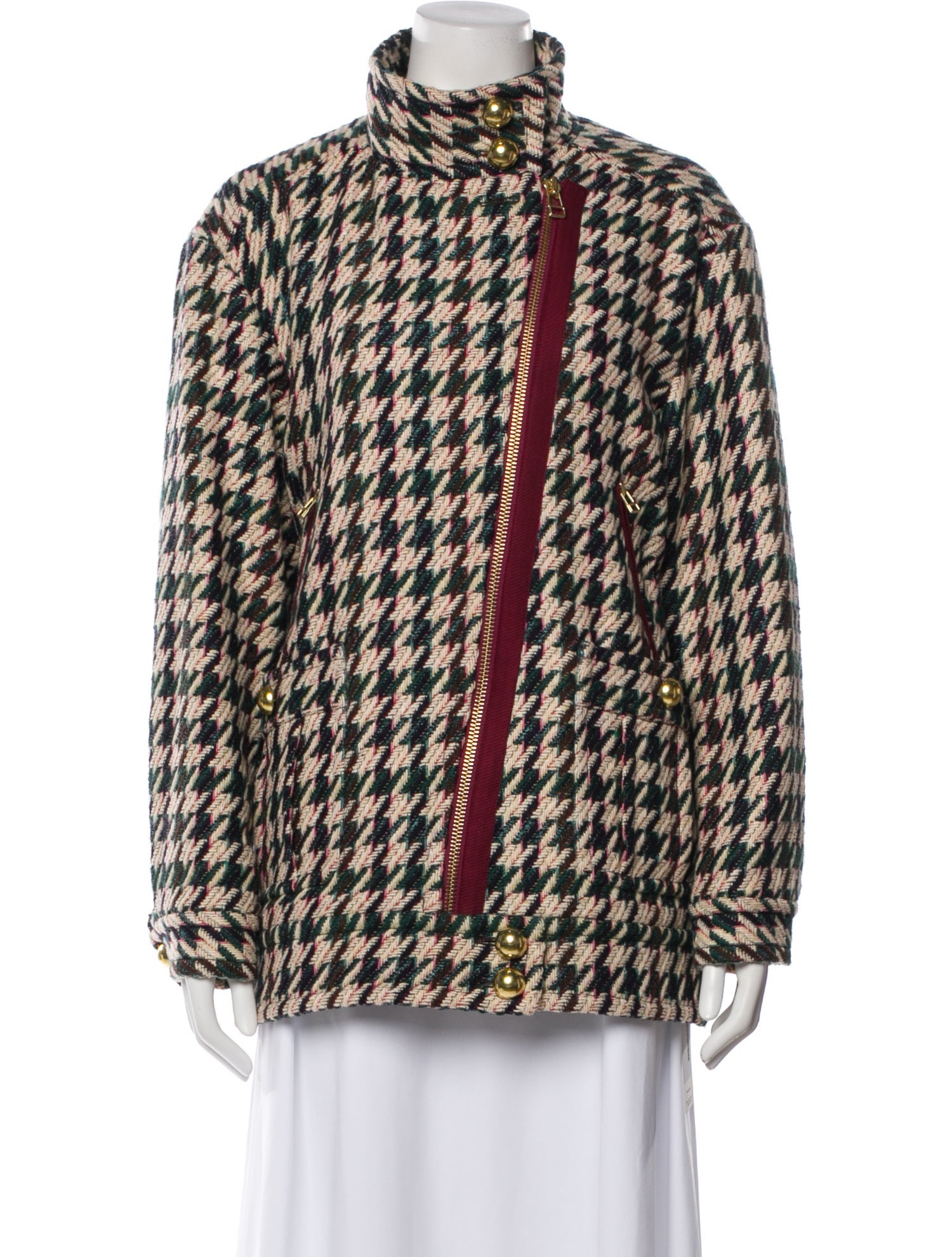 Veronica Beard Plaid Print Jacket