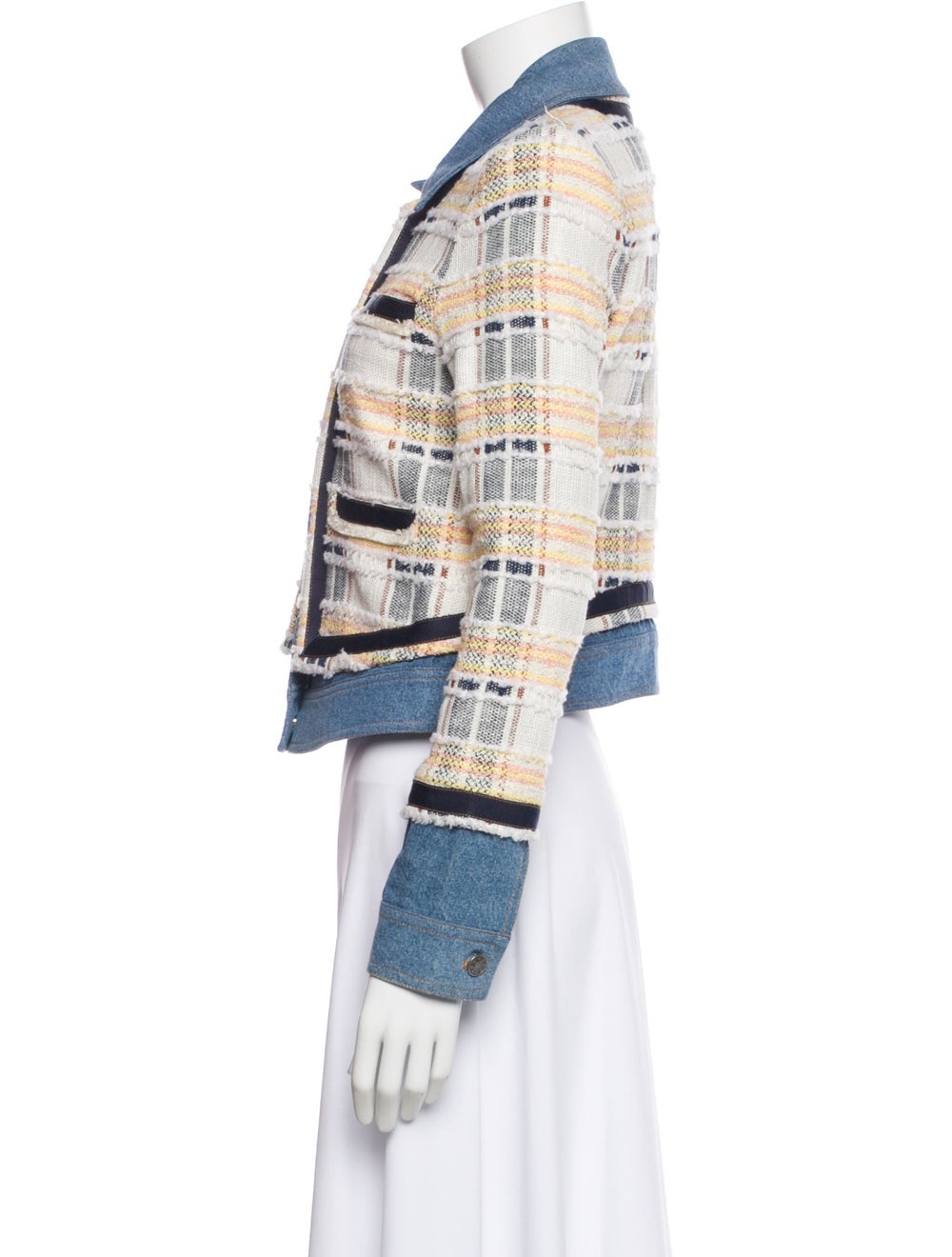 Veronica Beard Tweed Pattern Denim Jacket - image 2