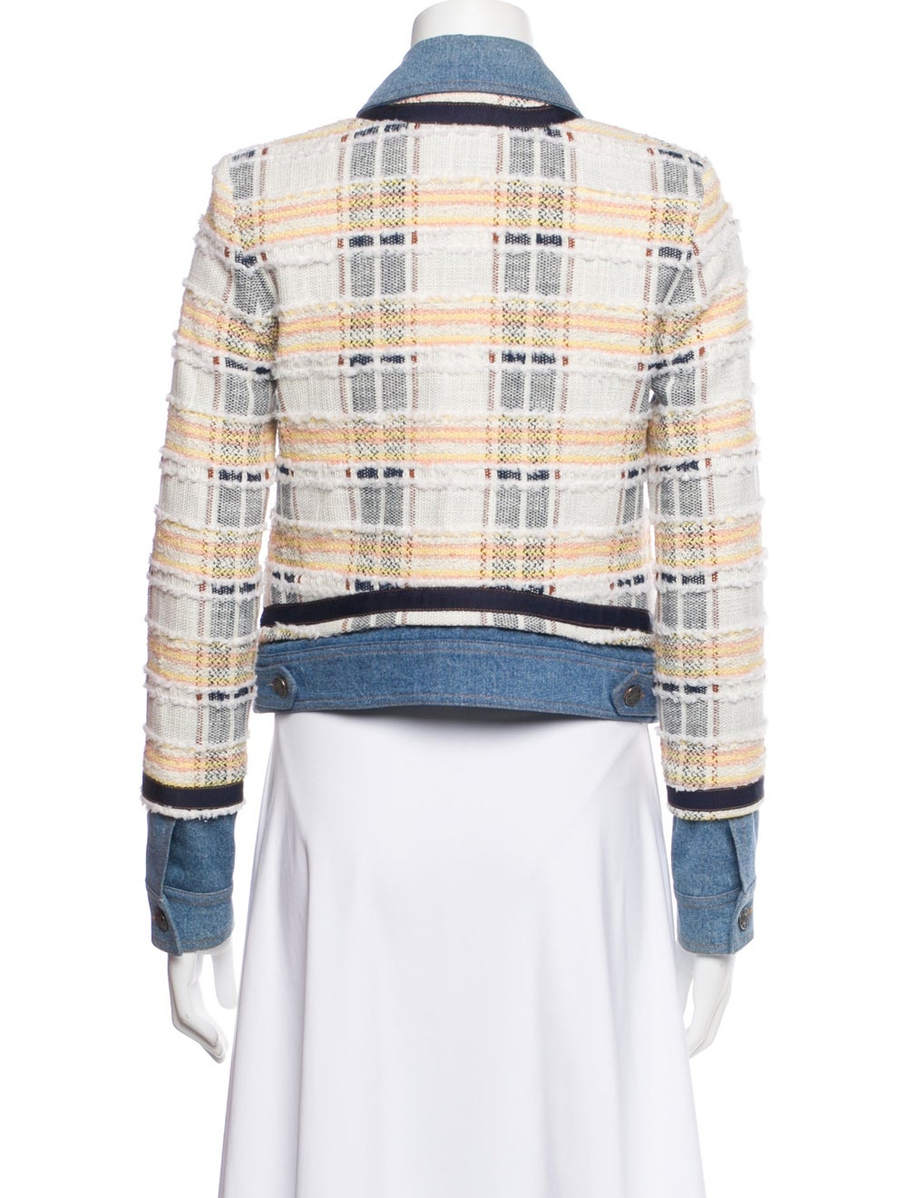 Veronica Beard Tweed Pattern Denim Jacket - image 3