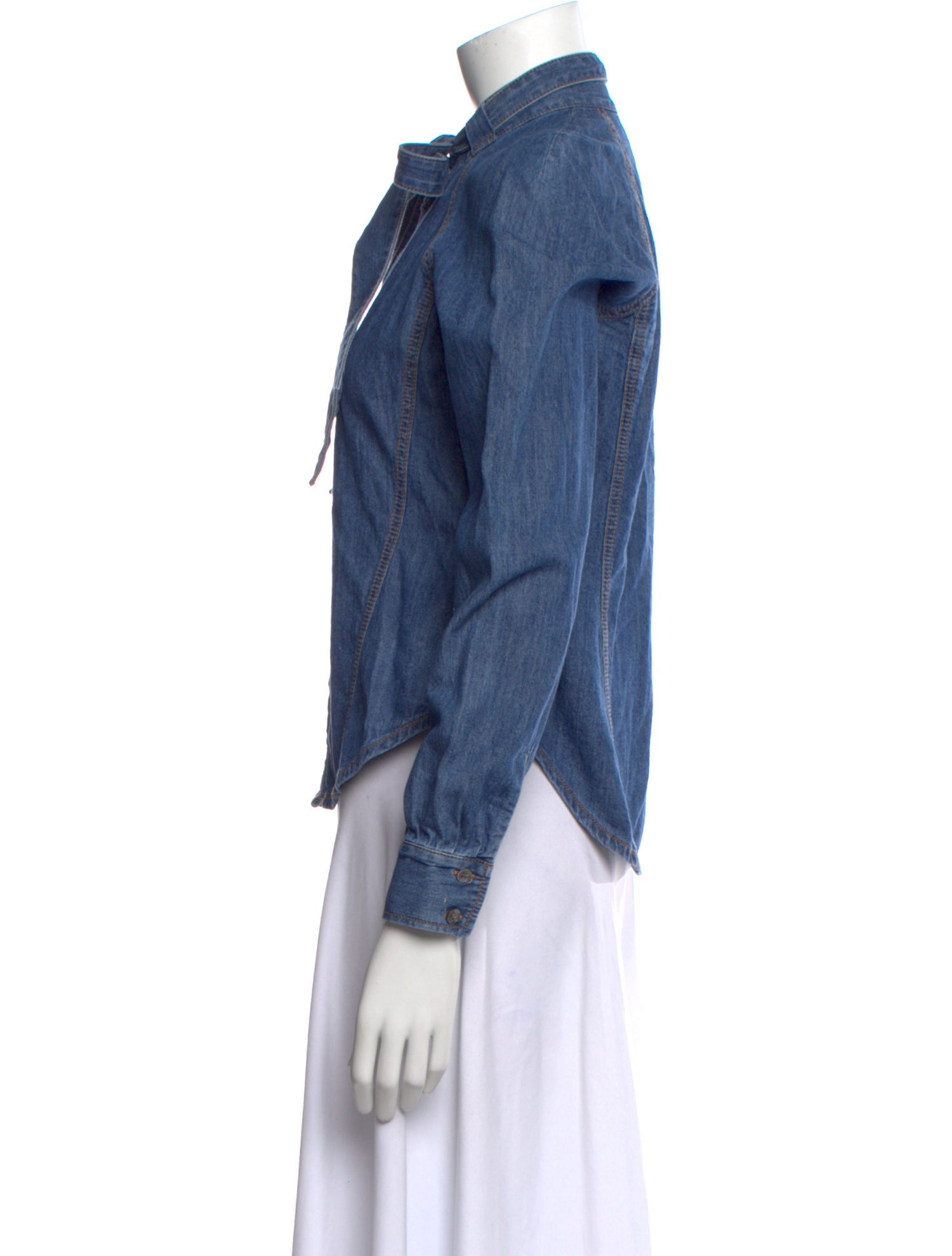 Veronica Beard Tie Neck Long Sleeve Blouse