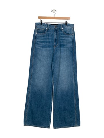 Pre-owned Veronica Beard High-rise Wide Leg Jeans W/ Tags In Blue