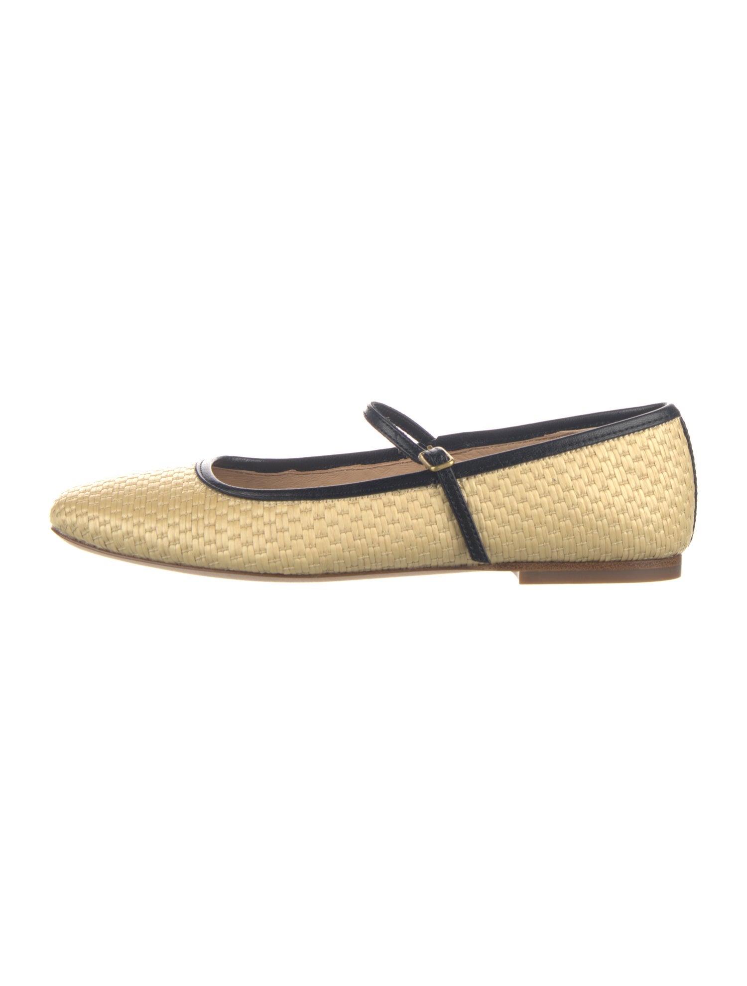 Veronica Beard Straw Colorblock Pattern Mary Jane Flats