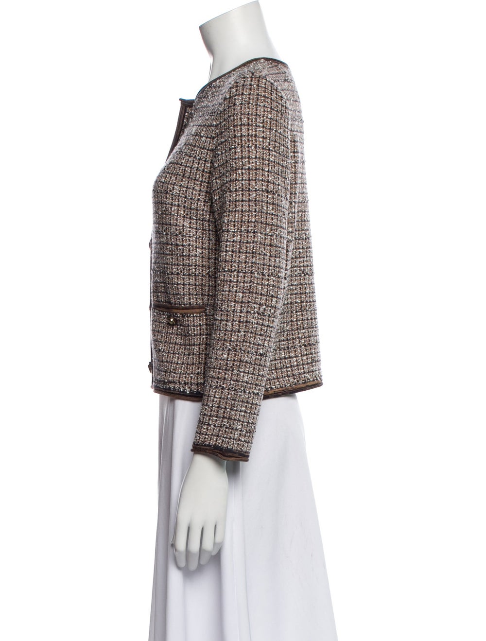 Veronica Beard Tweed Pattern Crew Neck Sweater - image 2