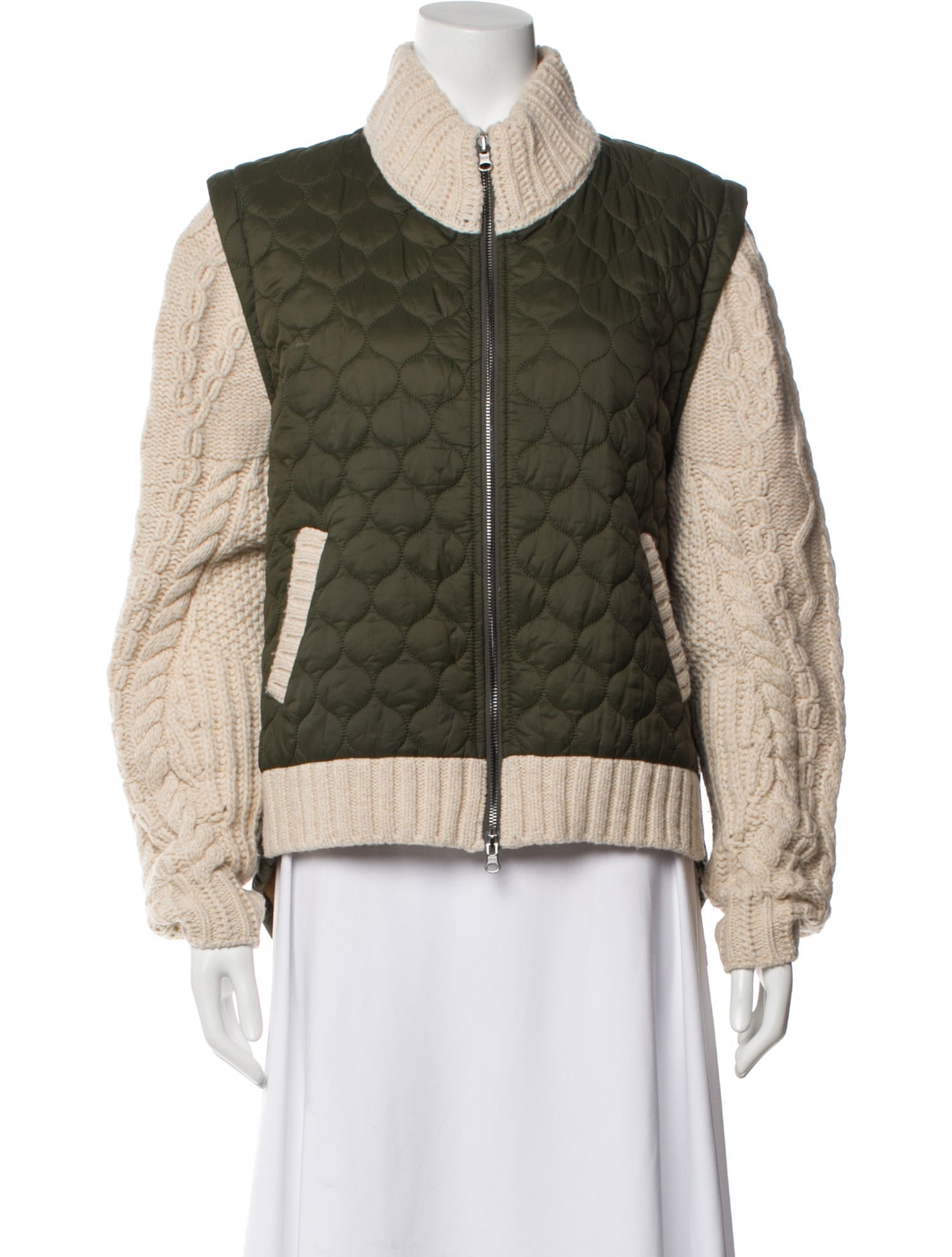 Veronica Beard Wool Printed Bomber Jacket