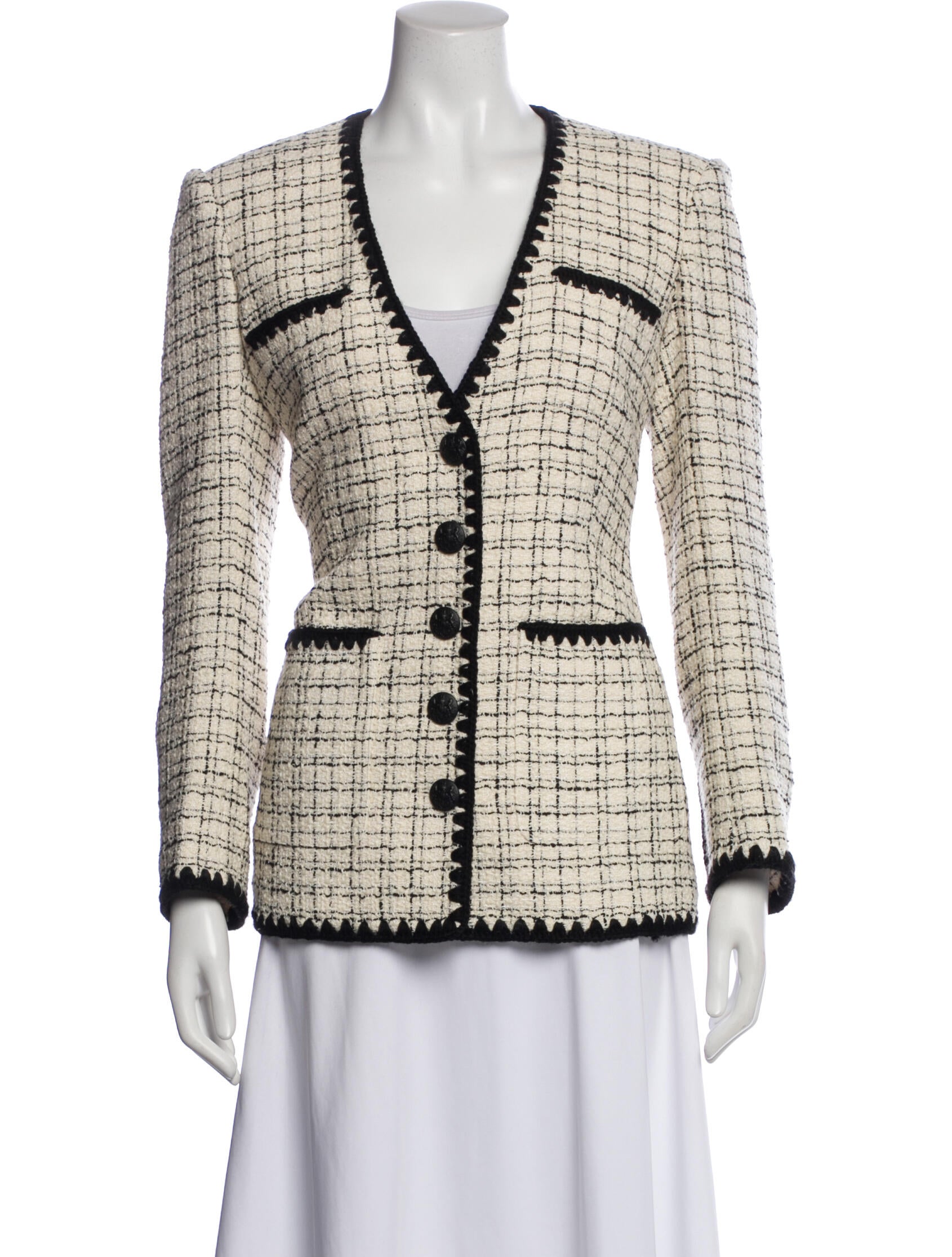 Veronica Beard Tweed Pattern Blazer