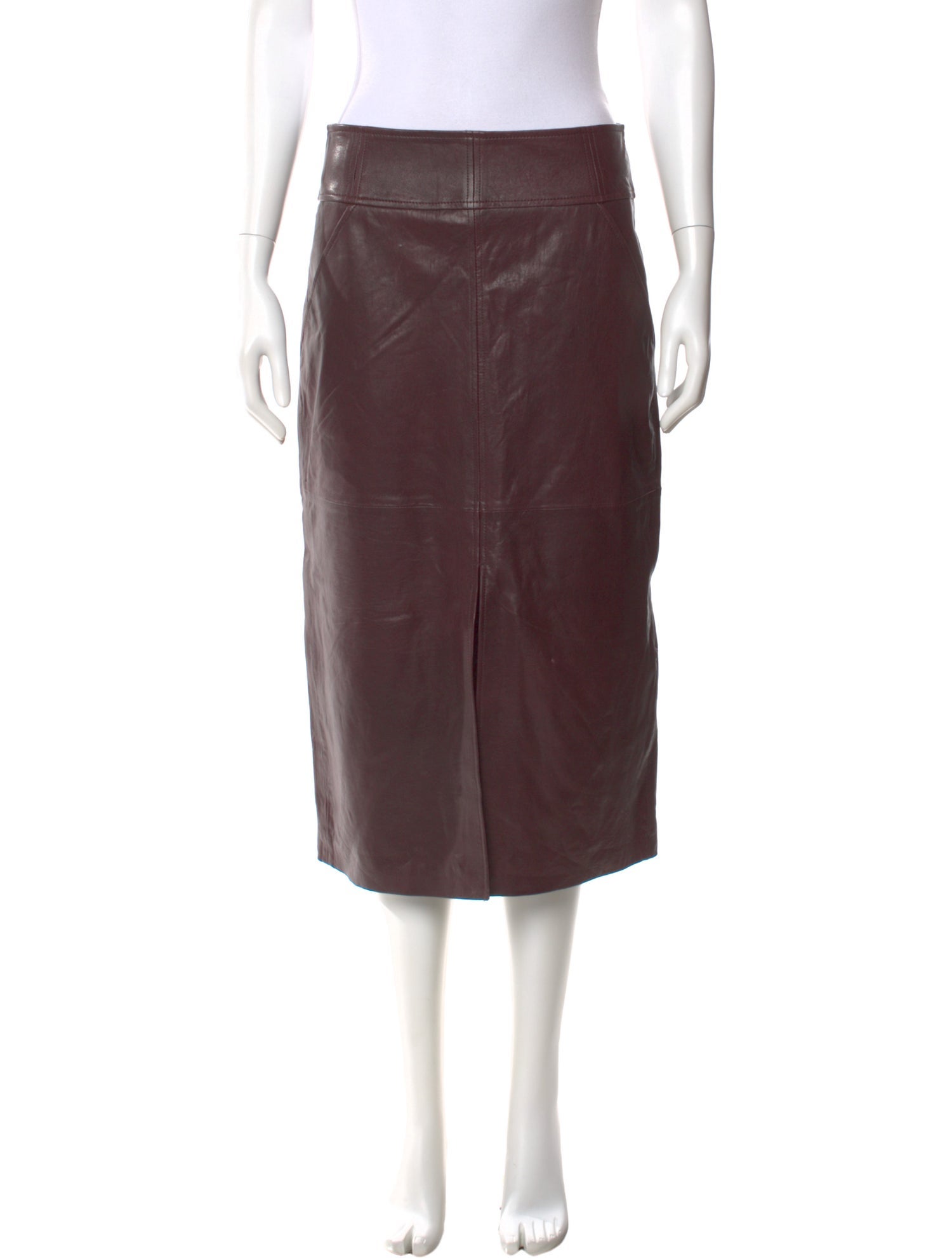 Veronica Beard Lamb Leather Midi Length Skirt w/ Tags