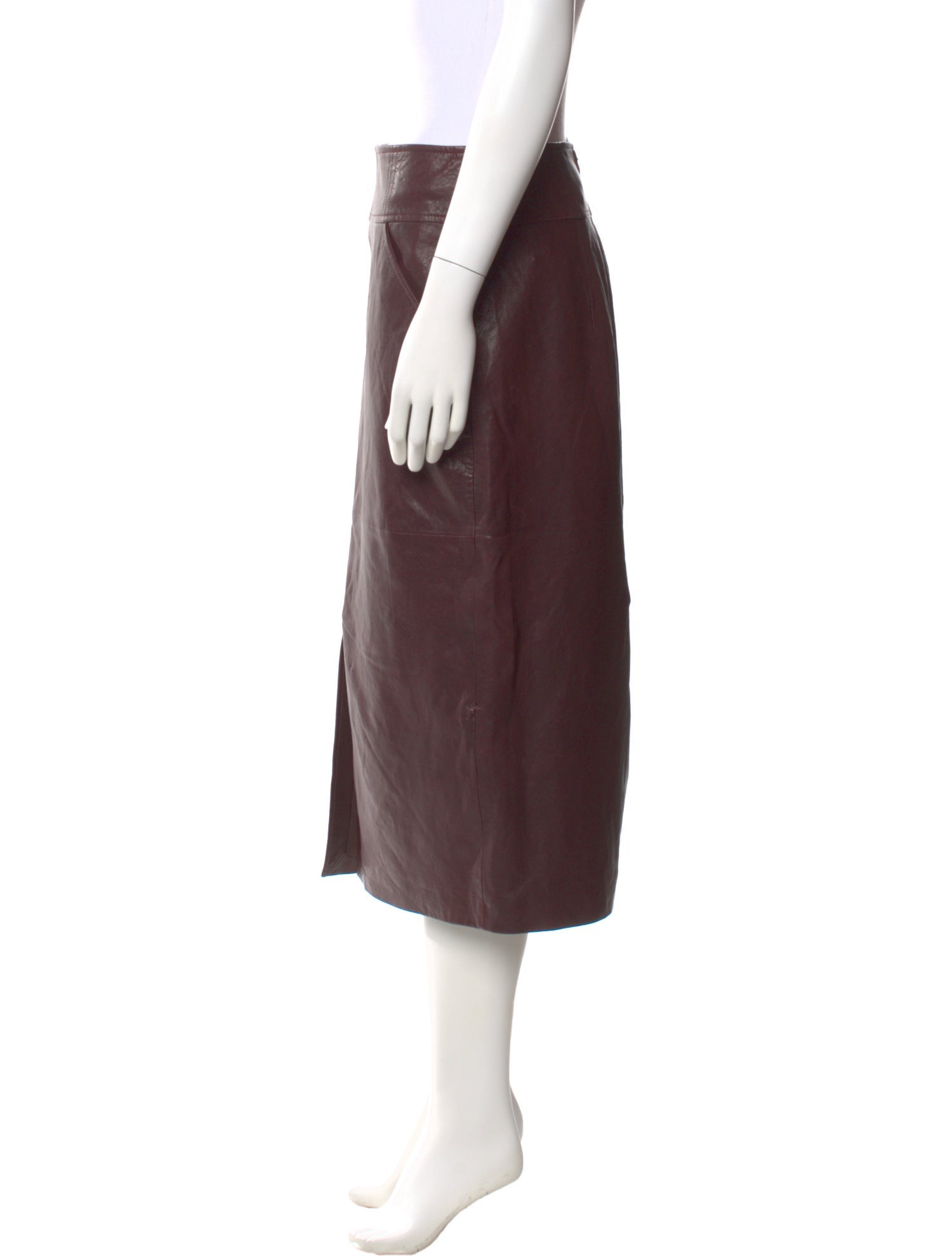 Veronica Beard Lamb Leather Midi Length Skirt w/ Tags