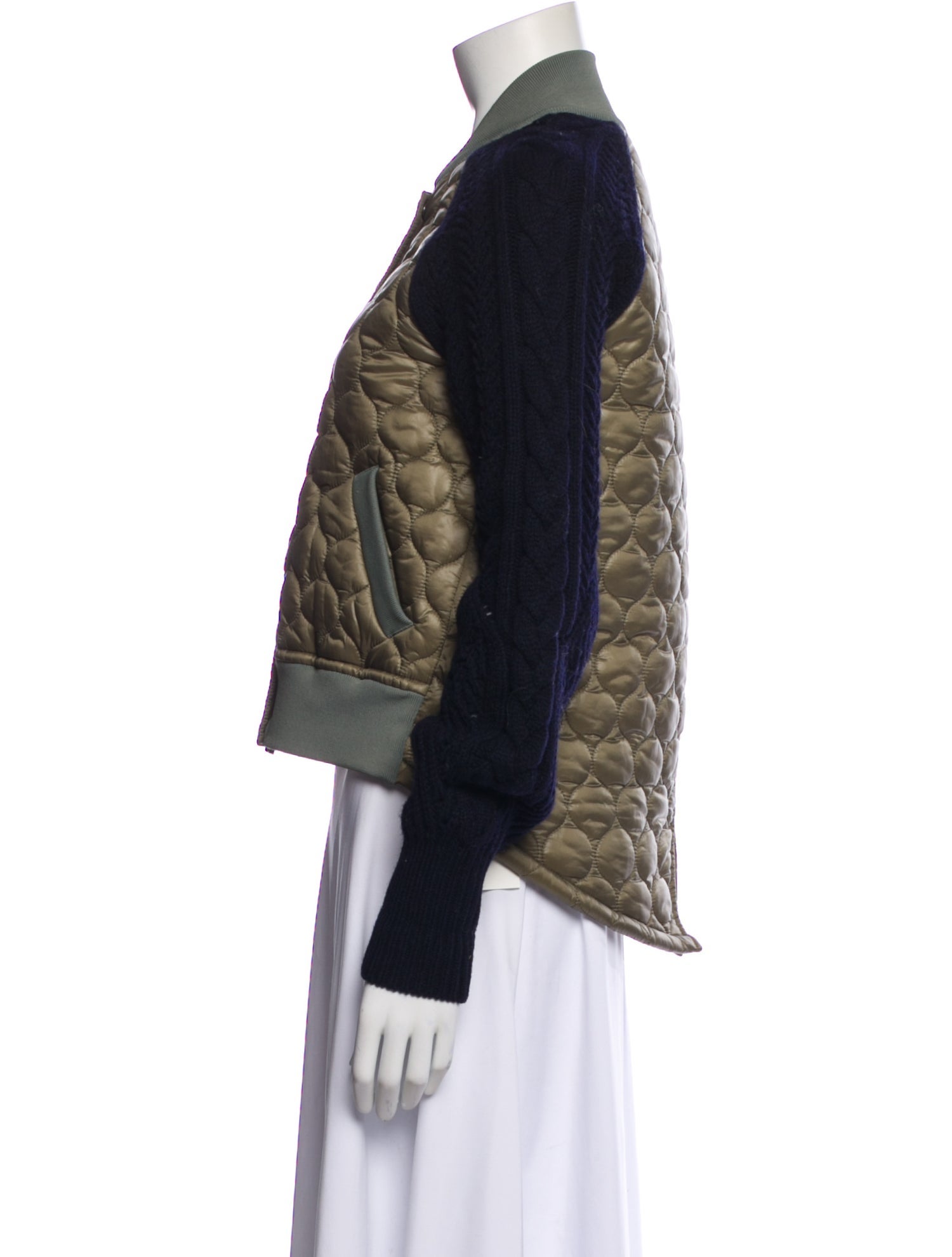 Veronica Beard Colorblock Pattern Bomber Jacket