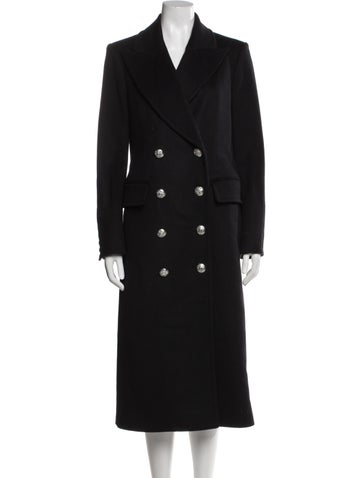 Pre-owned Veronica Beard Virgin Wool Trench Coat In Black